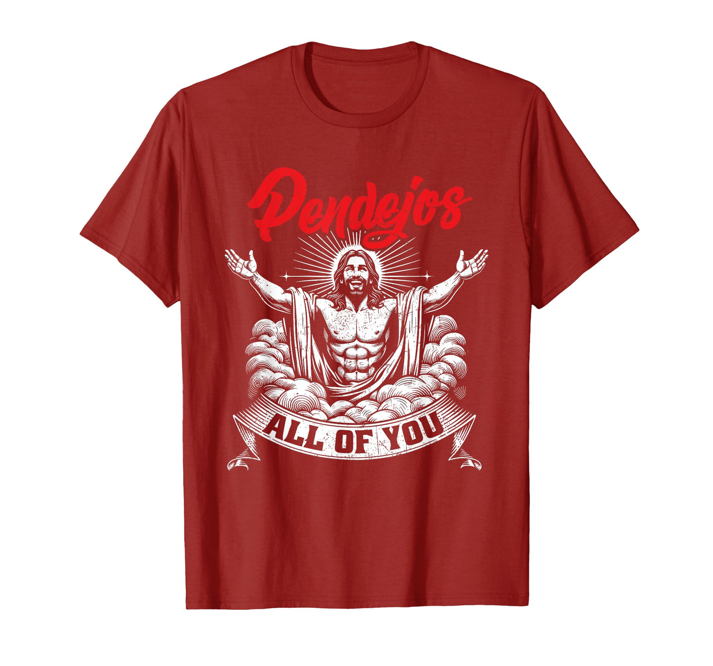 Pendejos All Of You Jesus Christian Spanish Slang Grunge T-Shirt
