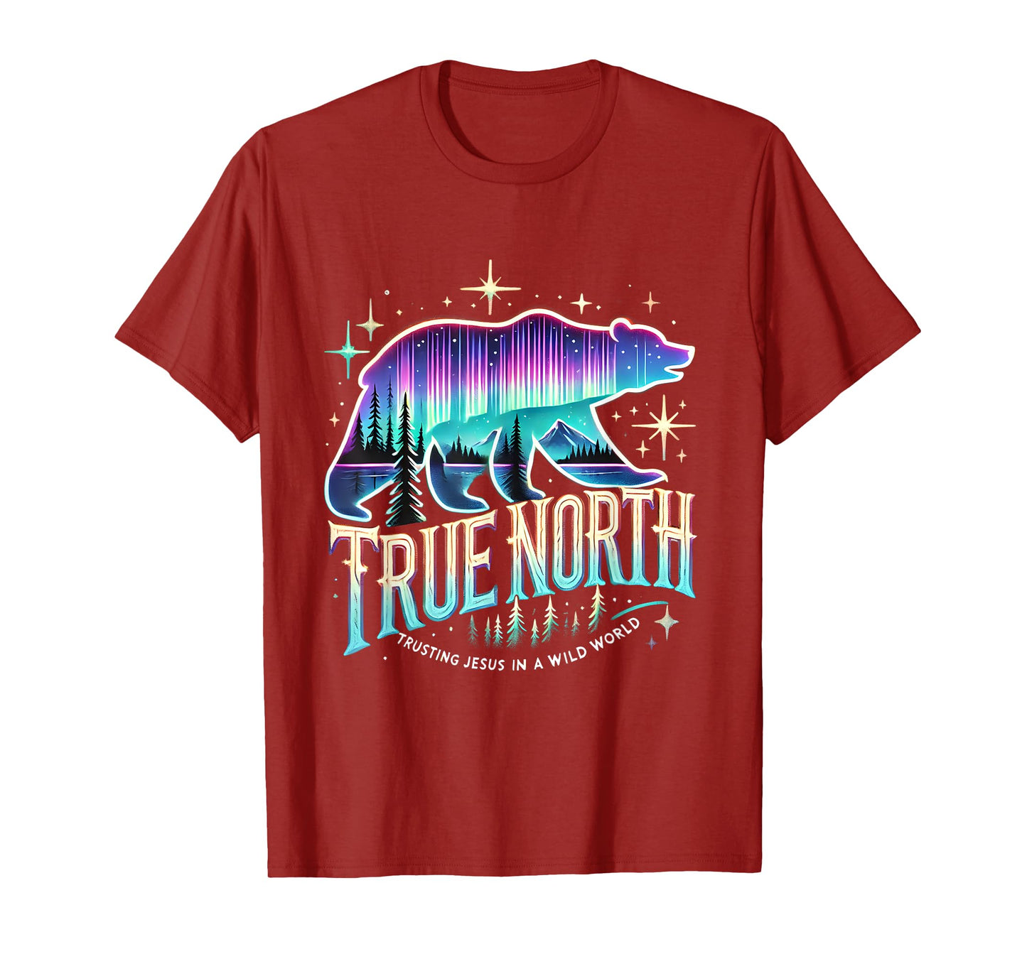 True North Bear Aurora Faith Trusting Jesus Summer Camp T-Shirt