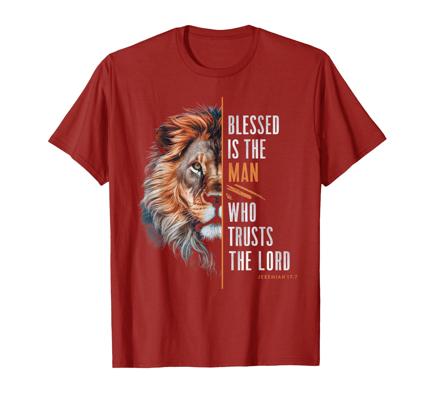 Blessed Christian God Jesus Faith Bible Verse Jeremiah Lion T-Shirt