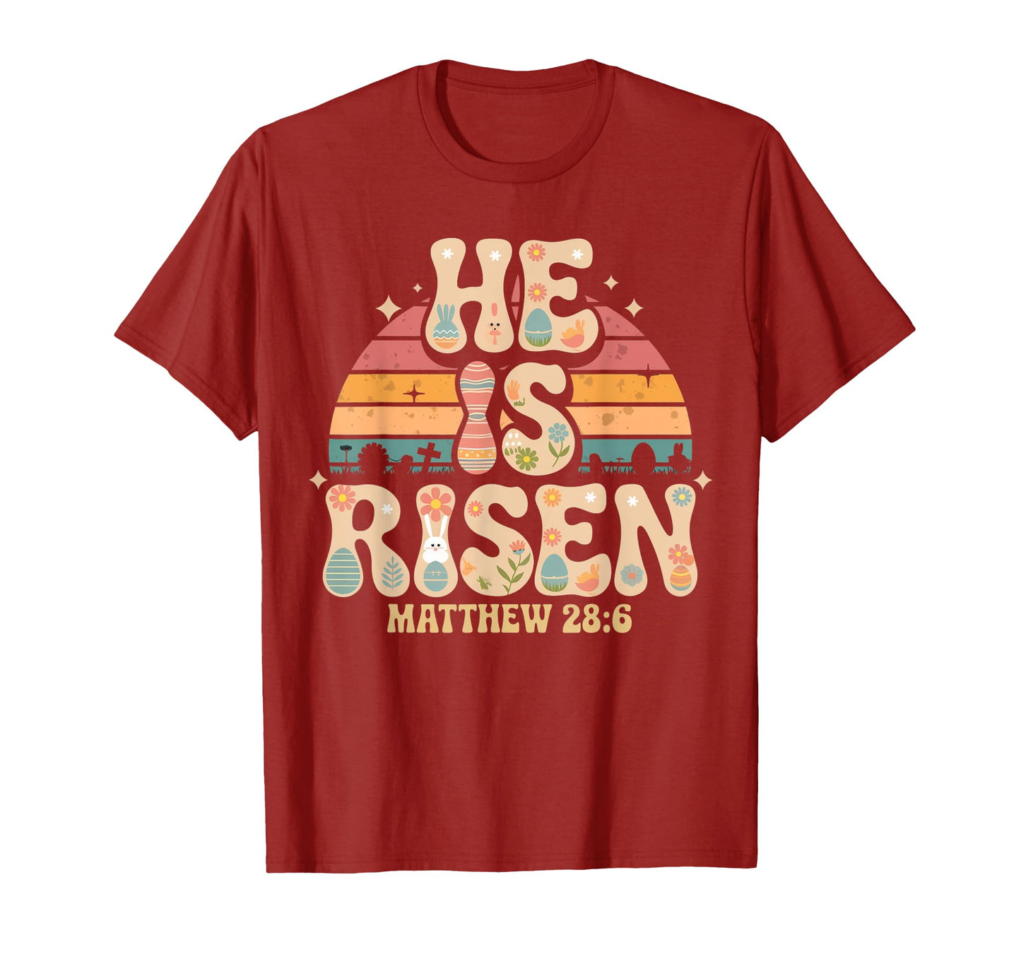 He is Risen Jesus Christian Easter Shirt Women Kids Girls T-Shirt