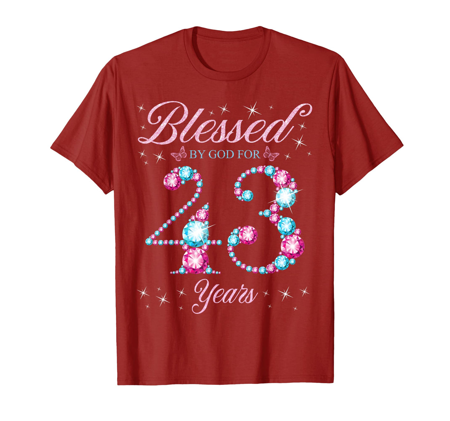 Blessed By God For 43 Years Old 43rd Birthday Woman Queen T-Shirt