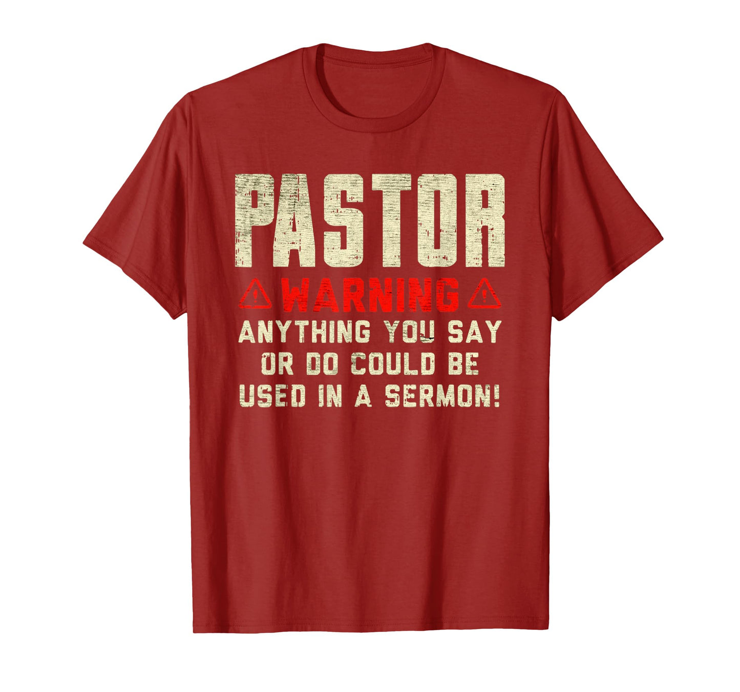 Vintage Pastor Warning Sermon In The Bible Christianity T-Shirt