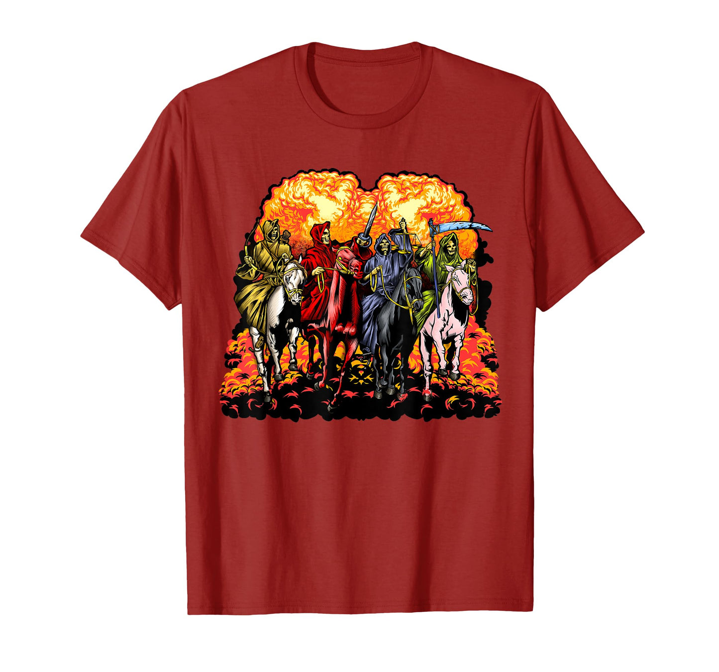 4 Horsemen Of The Apocalypse Revelation 6:1-8 Jesus Gift T-Shirt