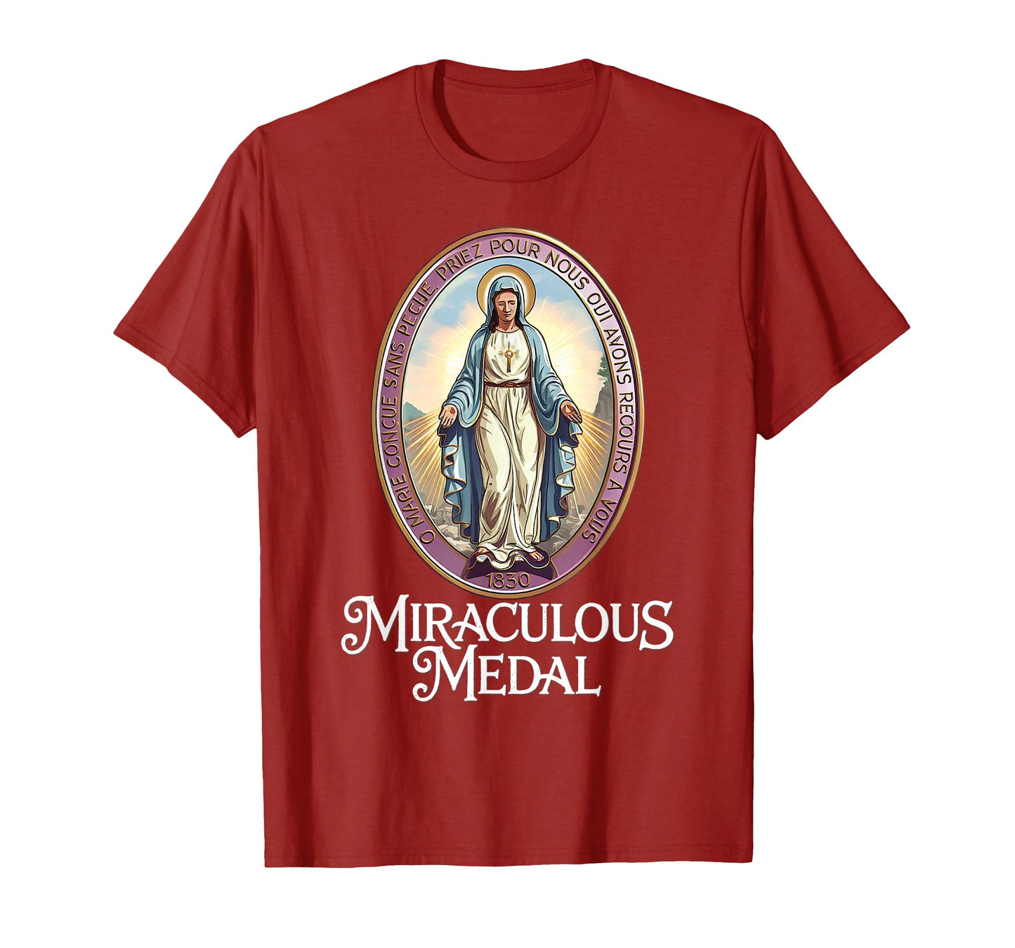Miraculous Medal Marian Our Lady Catholic T-Shirt