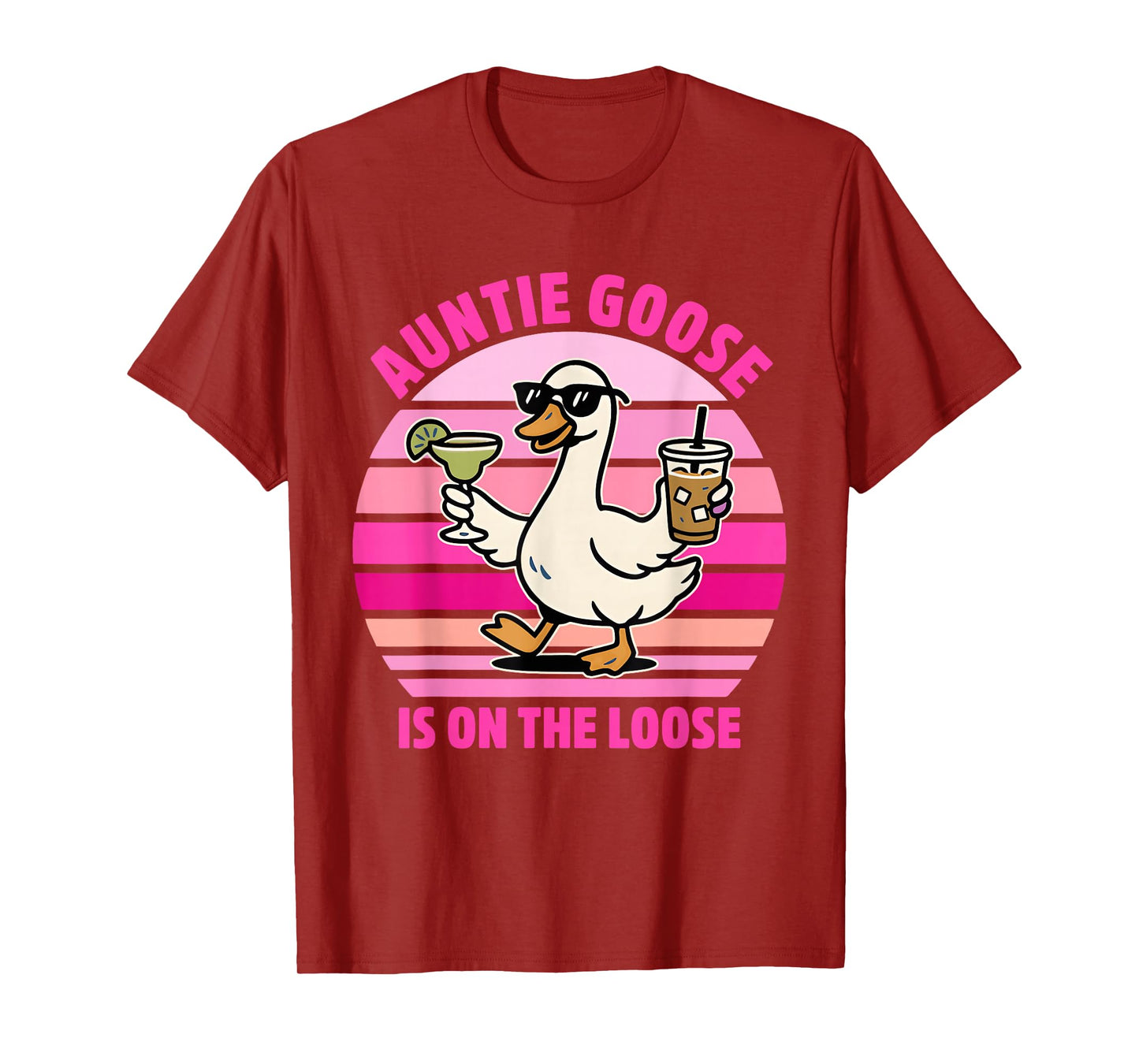 Auntie Goose is On The Loose Vintage Design T-Shirt