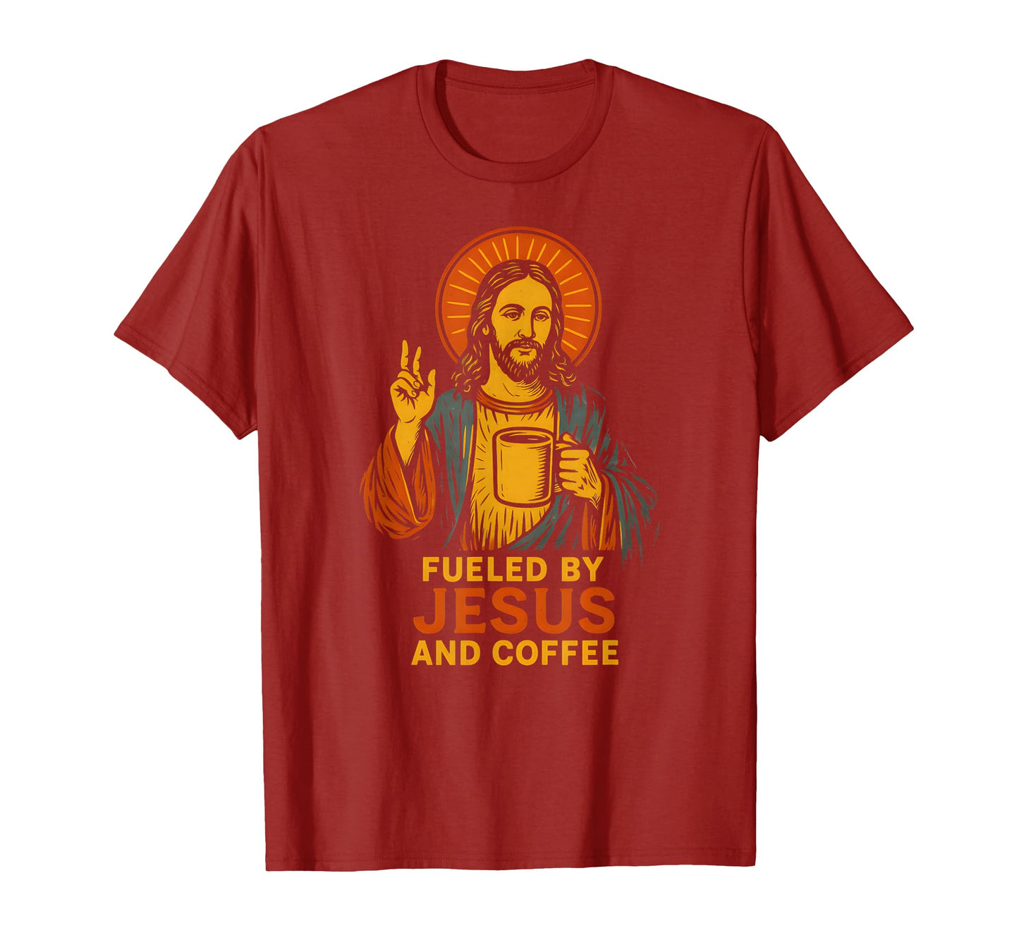 Jesus Coffee Fueled by Fun Womens Christian Faith T-Shirt