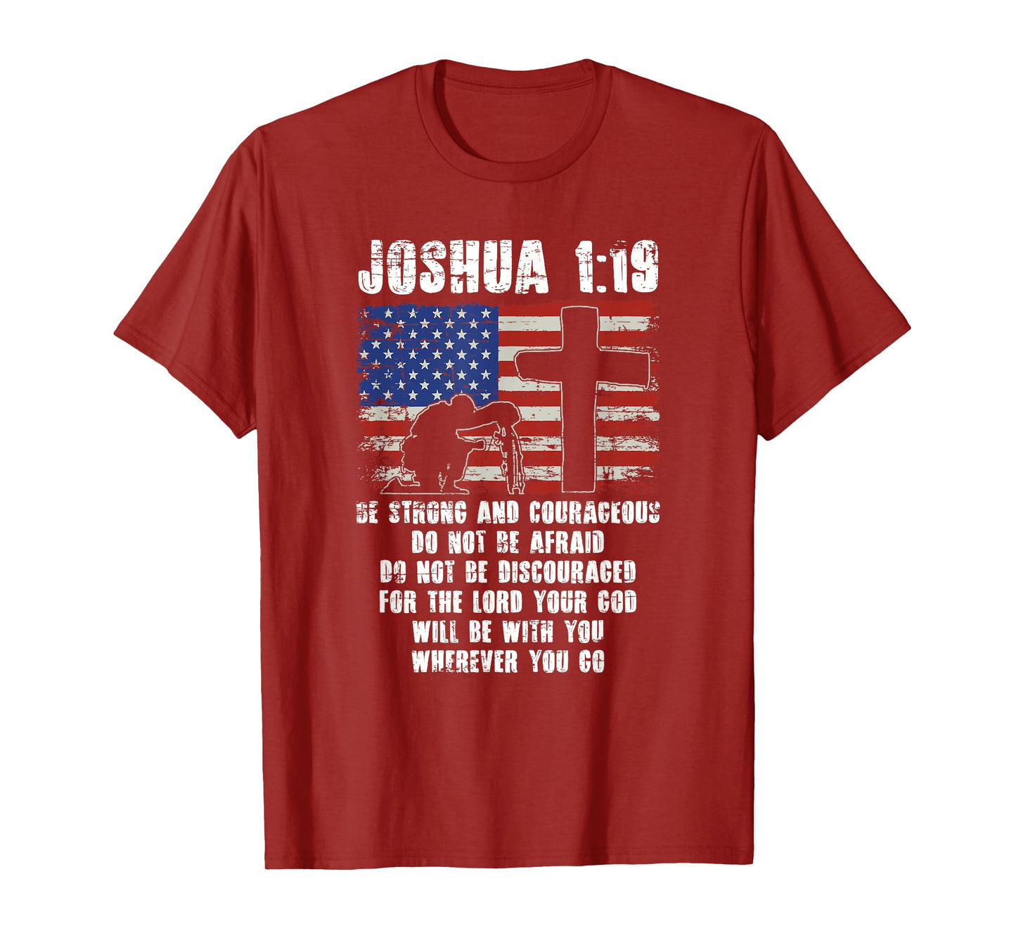 Holy Bible Verse Patriotic Christian Gift USA Flag Prayer T-Shirt