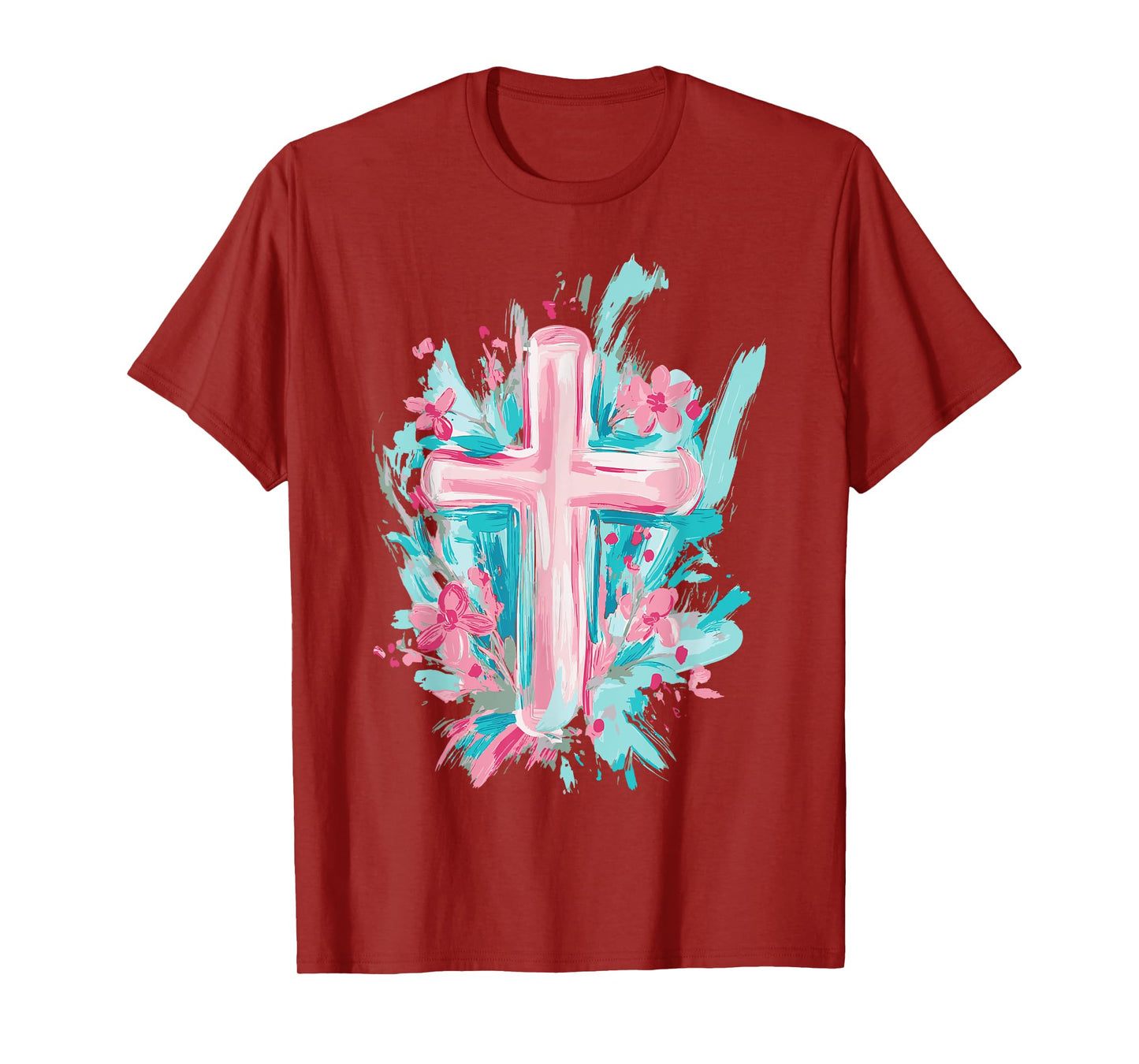 Easter Cross with Florals T-Shirt