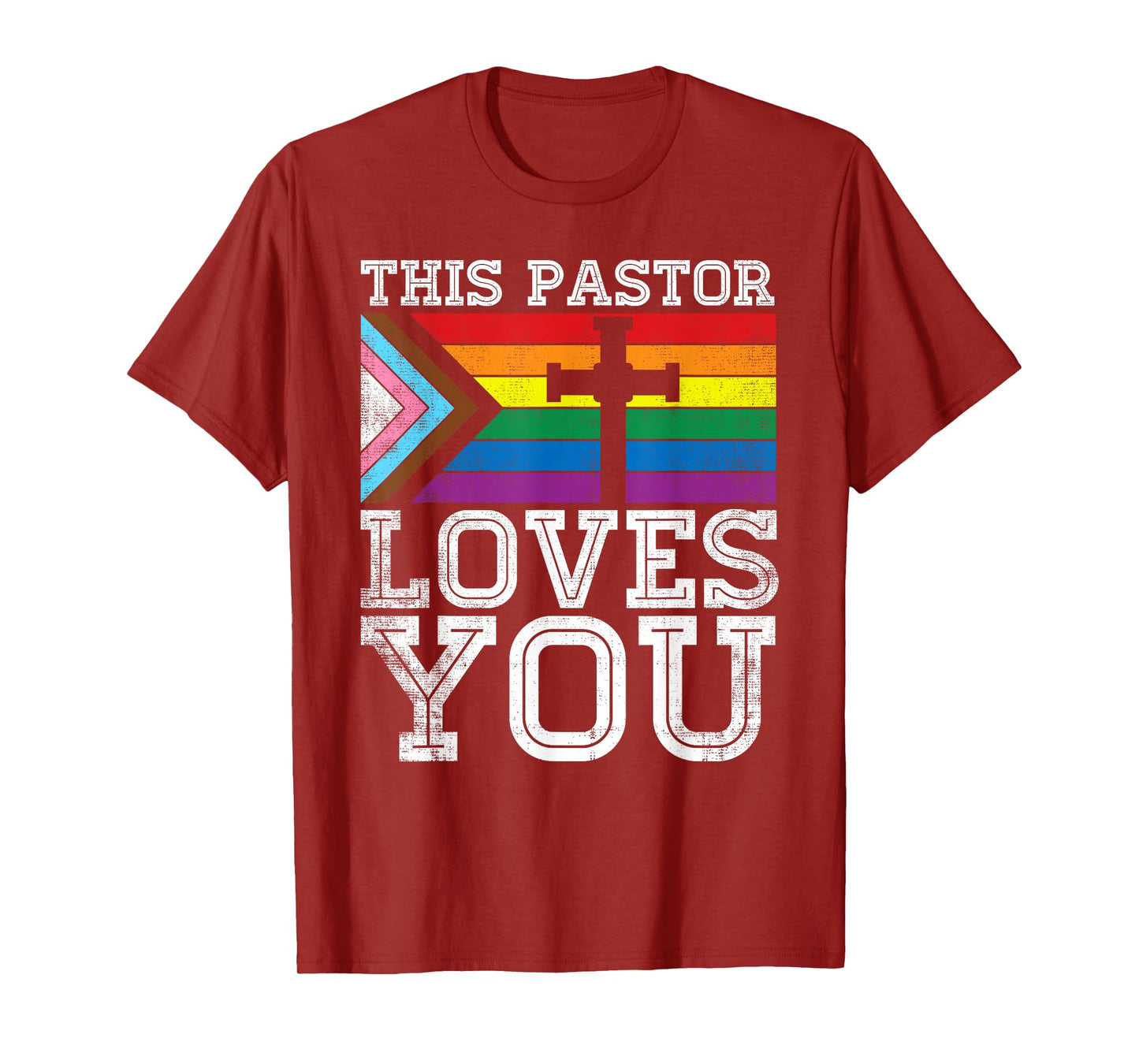 Christian Ally Inclusive Pride Clergy This Pastor Loves You T-Shirt