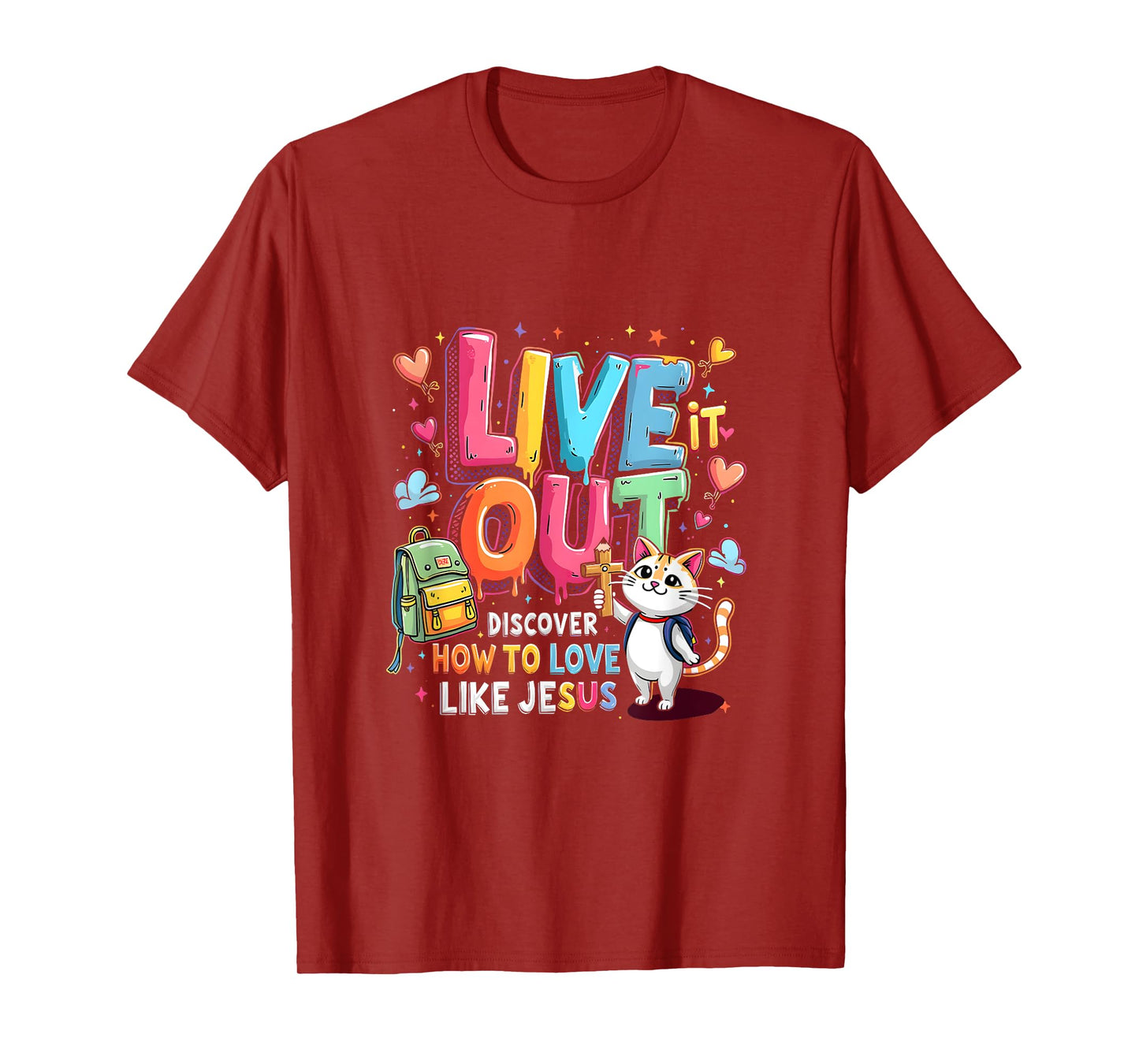 Live it Out Christian Youth Camp Bible School VBS 2025 T-Shirt