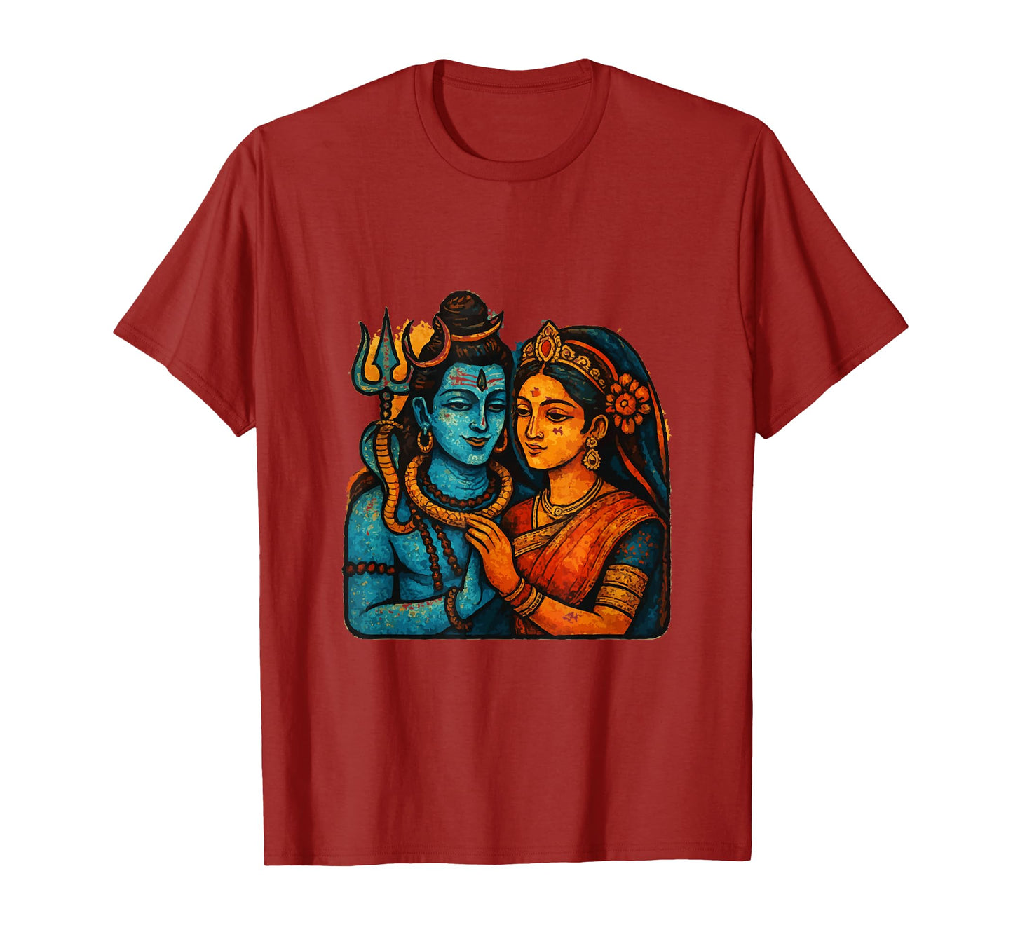 Lord Shiva Durga Hindu God Mahadeva Goddess Parvati T-Shirt