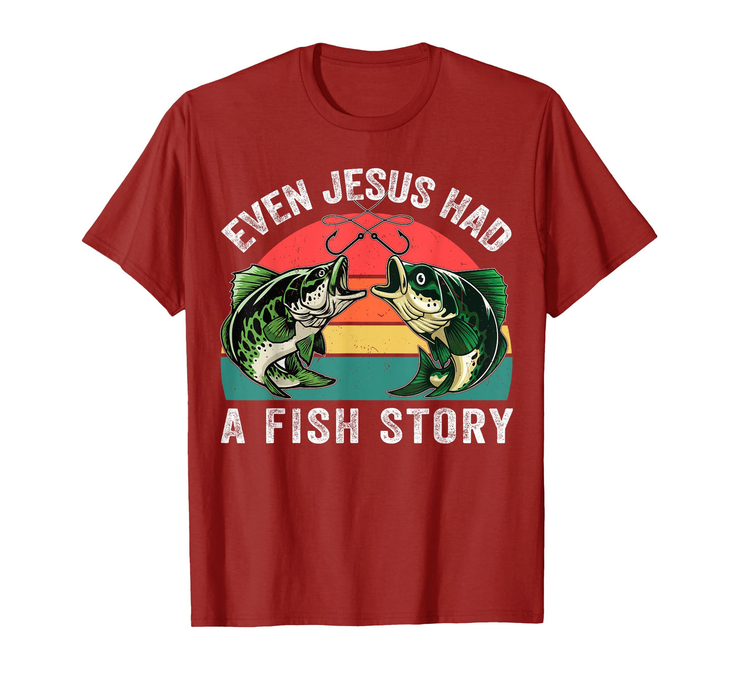 Funny Christian T-shirts Men Even Jesus Had Fish Story Funny T-Shirt