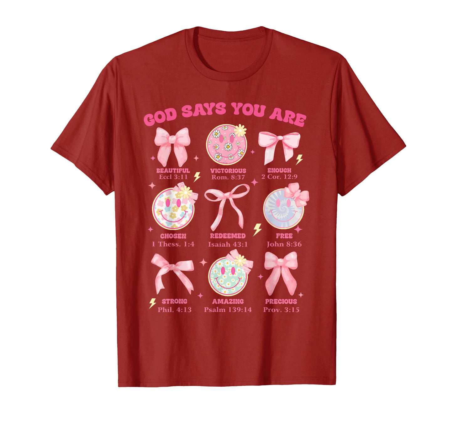 Funny God Says You Are Strong Loved Worthy Enough T-Shirt