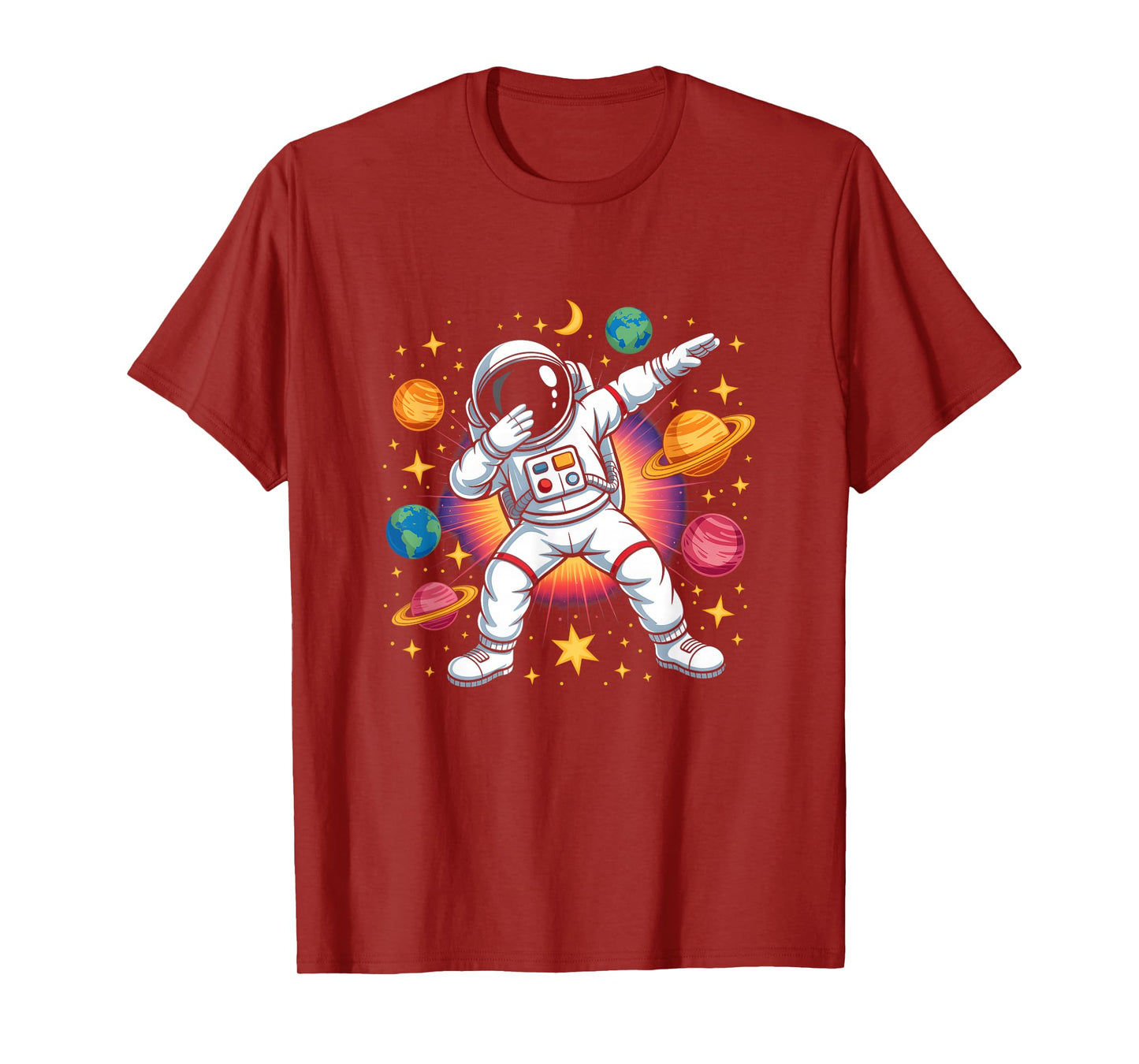 Astronaut Dabbing In Space Cosmic Galaxy Adventure Boy Girls T-Shirt