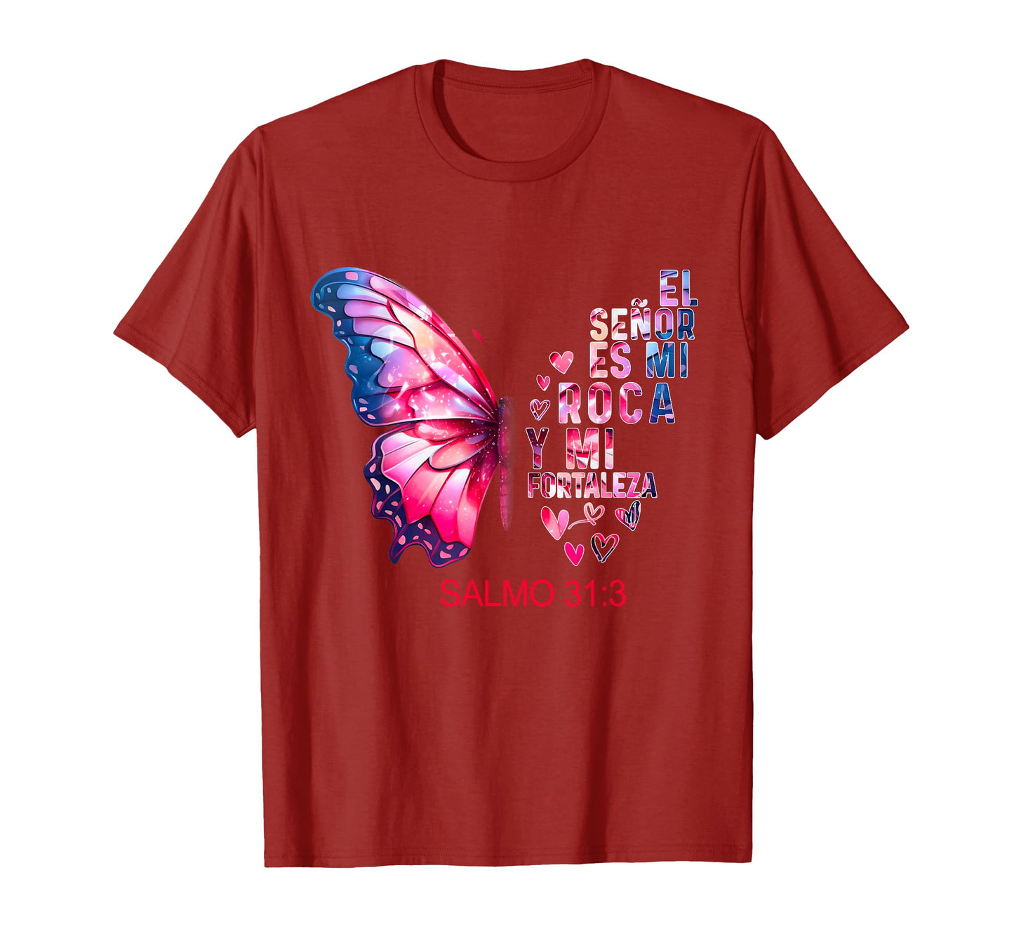 Camiseta Cristiana Para Mujer En Espanol Spanish Salmo 31 T-Shirt