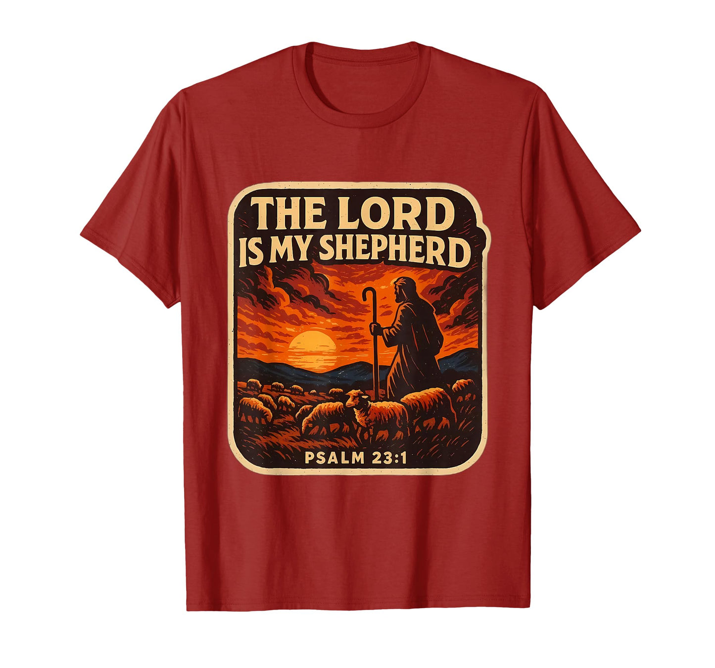 The Lord is My Shepherd Christian Bible Verse Quote Vintage T-Shirt