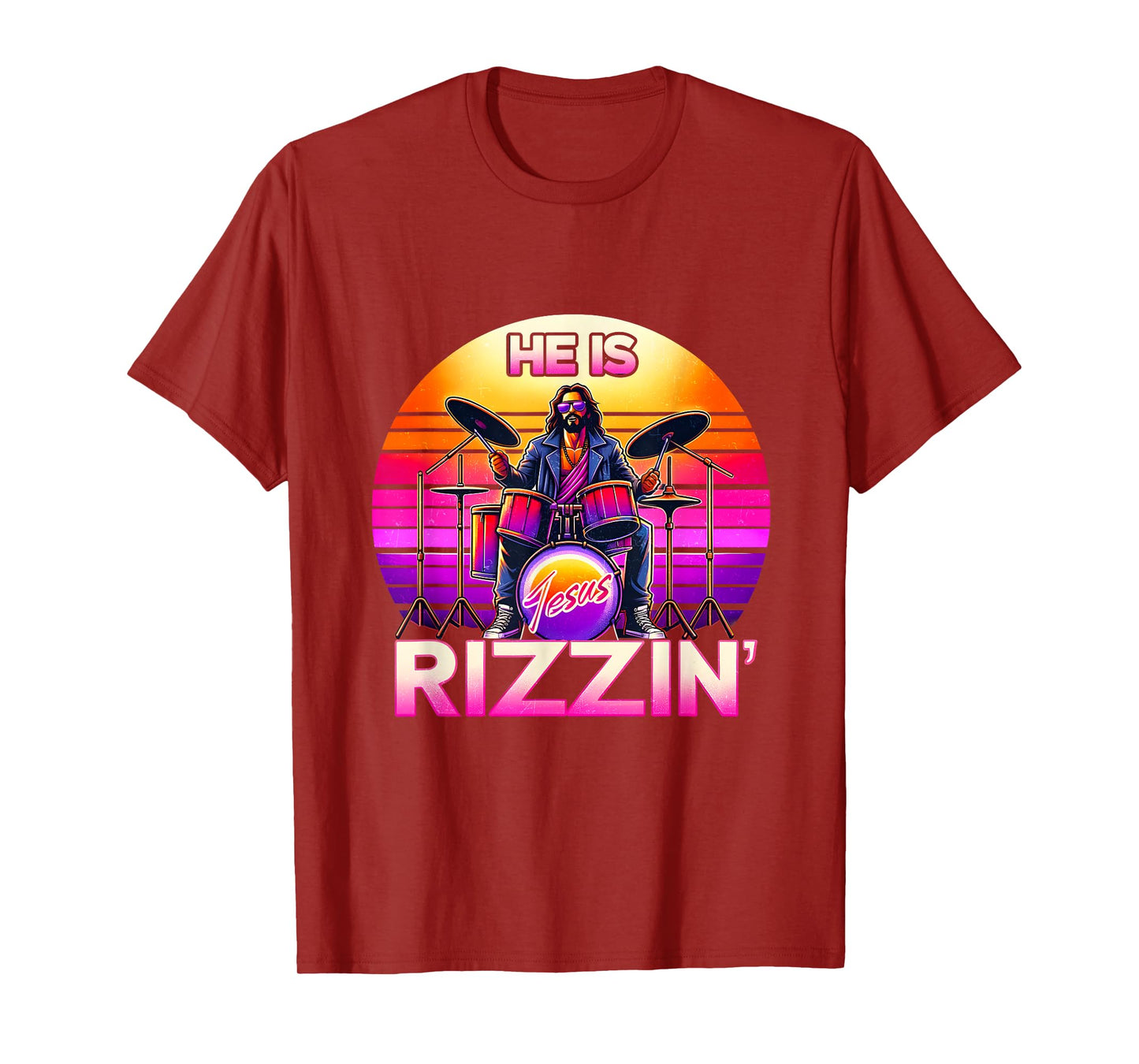 He Is Rizzin' Jesus Has Rizzen Retro Christian Band Easter T-Shirt