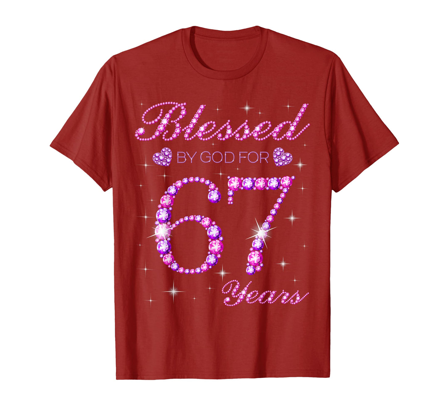 Blessed by God for 67 Years Old 67th Birthday Party T-Shirt