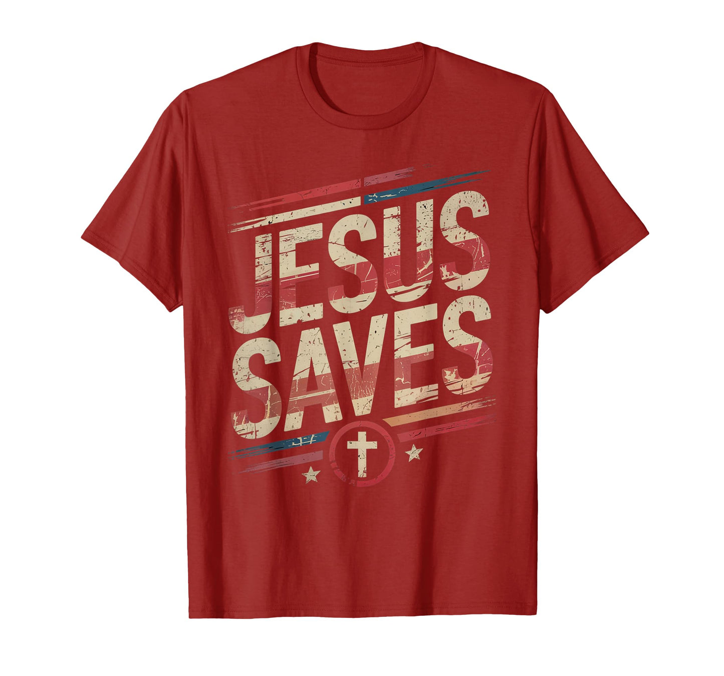 Jesus Saves Cross Christian Religious Faith Mens T-Shirt