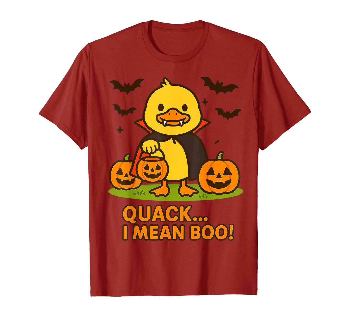 Funny Duck Halloween Costume – Quack I Mean Boo Quote T-Shirt