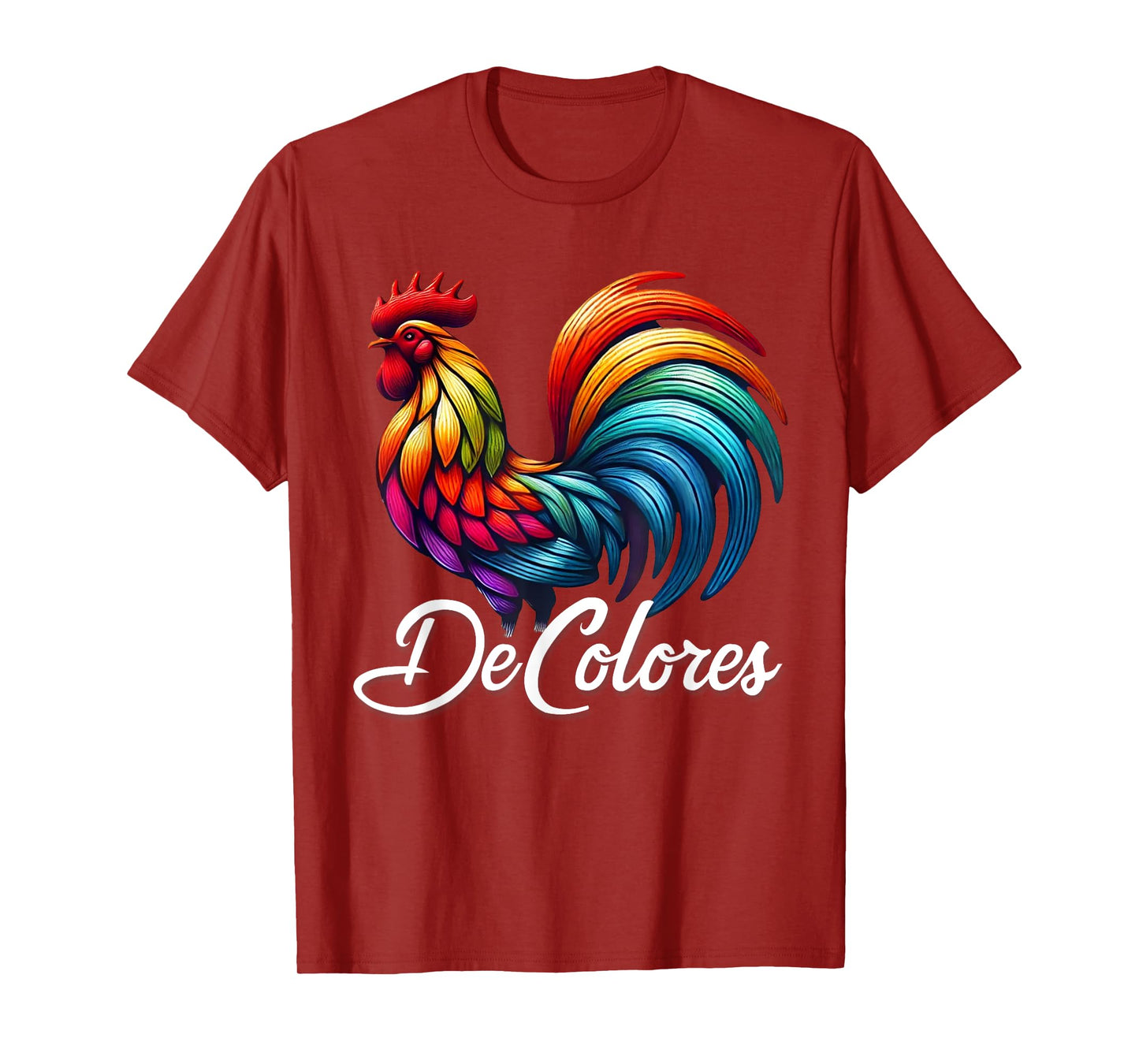 DeColores Cursillo Rainbow Rooster Catholic T-Shirt