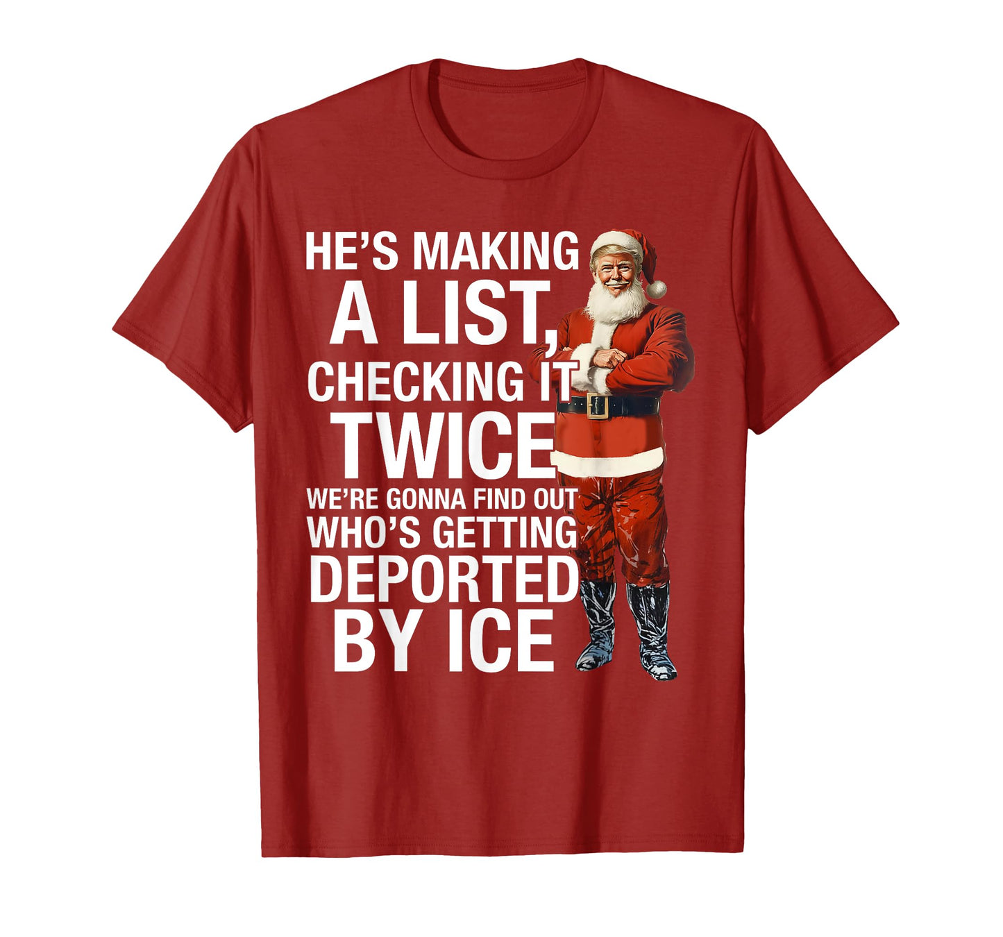 He's Making A List Check It Twice We're Gonna Find Out Quote T-Shirt