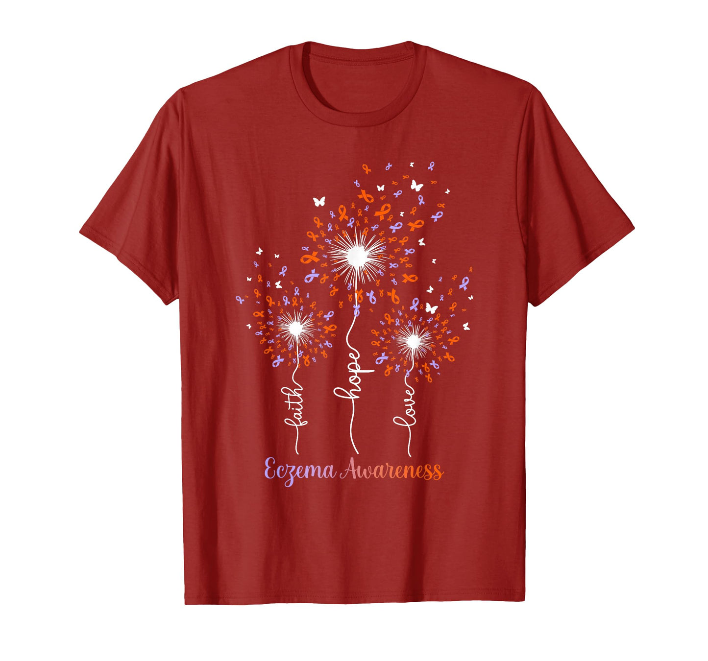 Dandelion Faith Hope Love Eczema Awareness T-Shirt