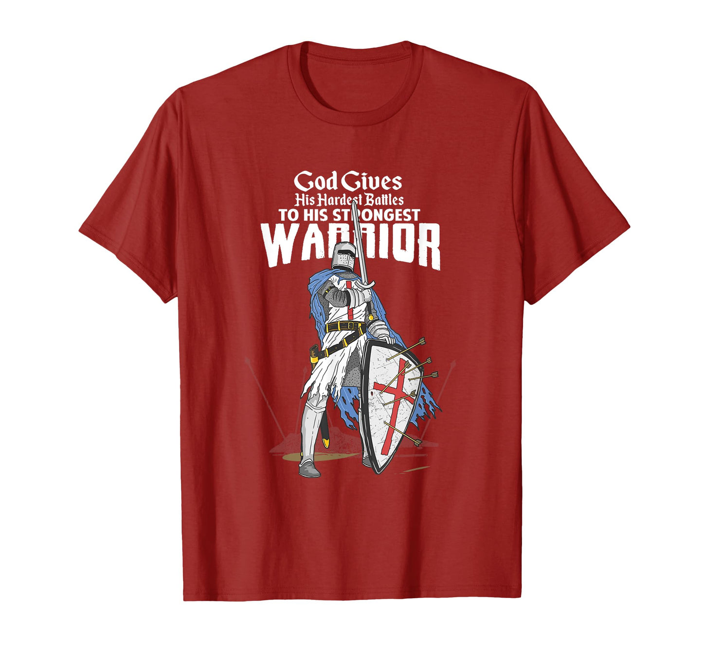 Knights Templar Crusader Warrior St George Cross Christian T-Shirt