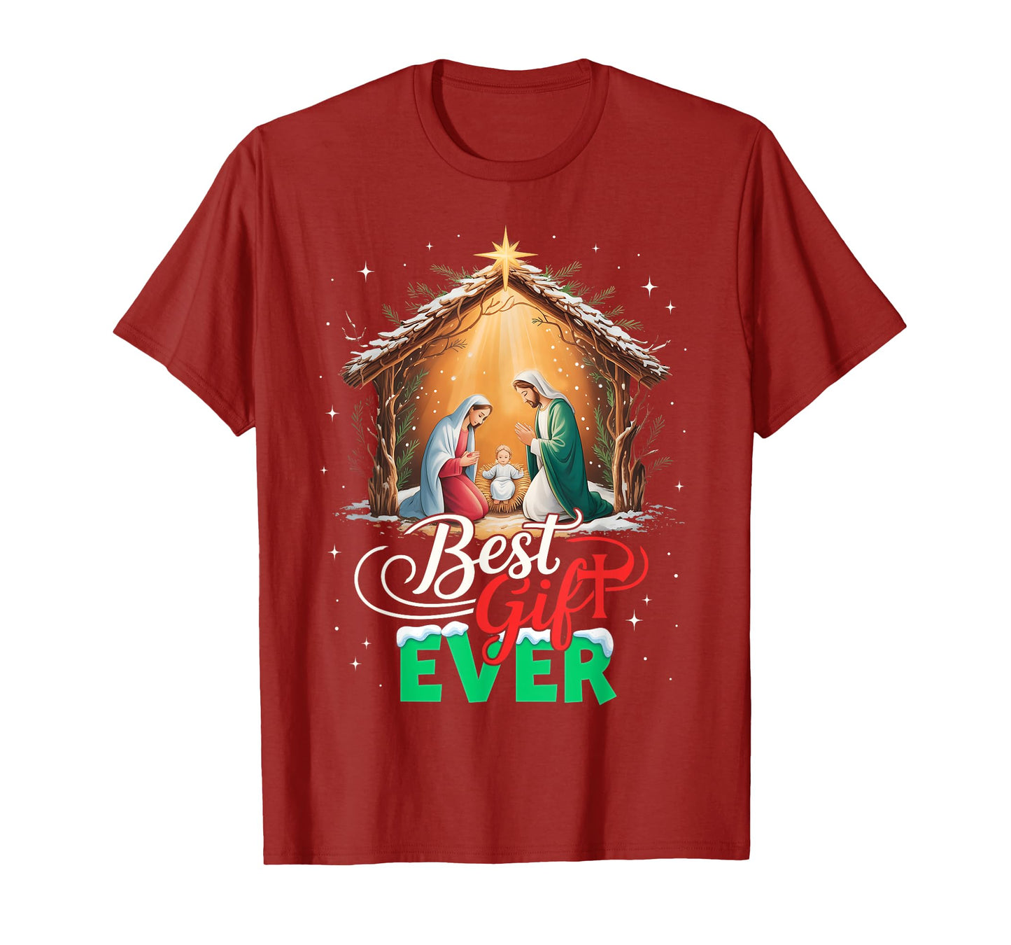 Christmas Cool Jesus Nativity Scene Christian Best Ever T-Shirt
