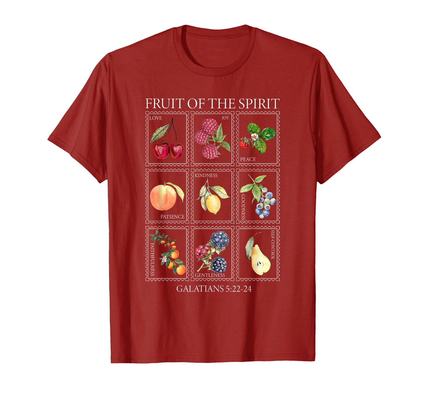 Summer Stamps Fruit Of The Spirit Christian Religious Faith T-Shirt