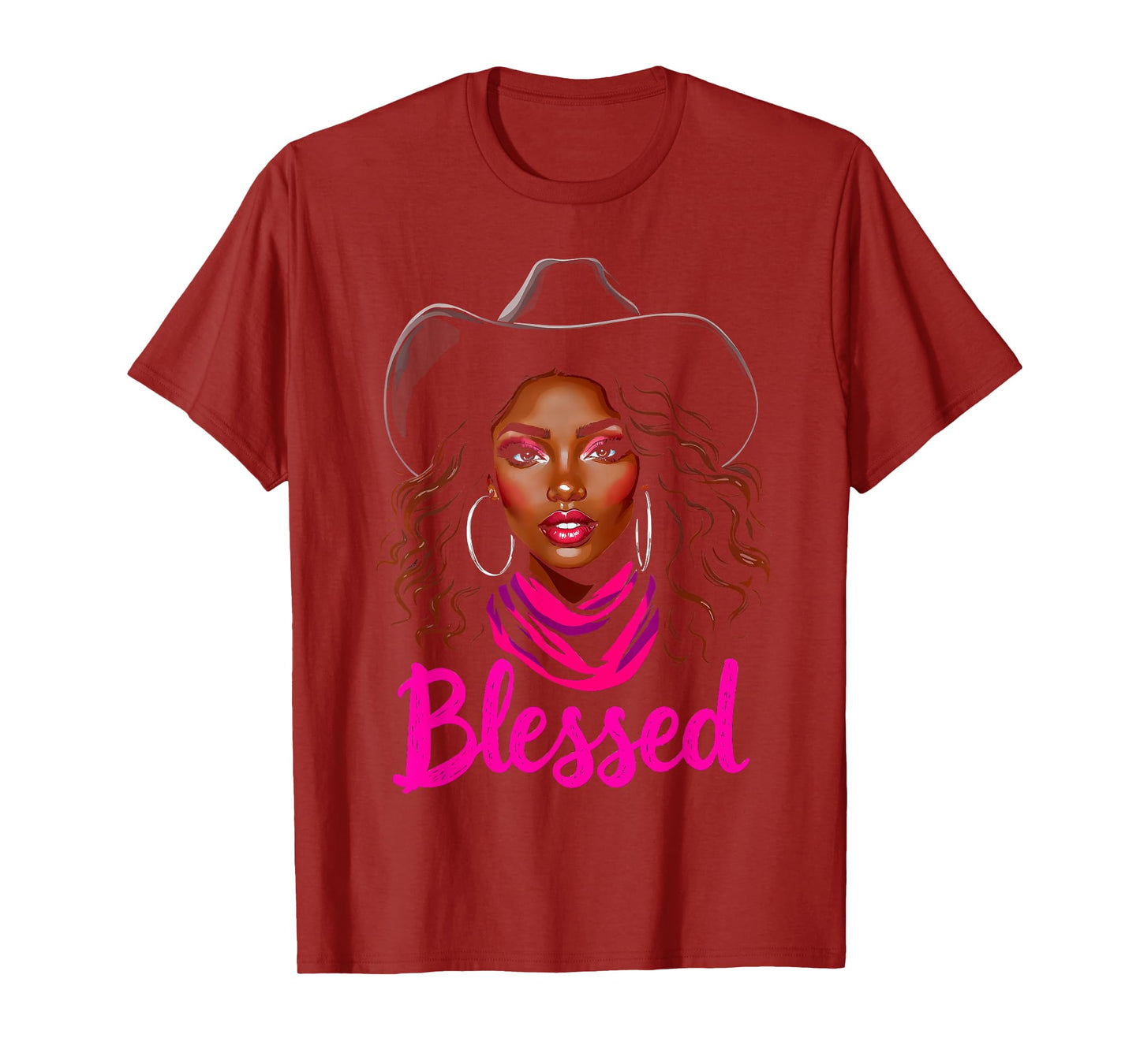 Blessed Black Cowgirl Western African Christian Woman T-Shirt