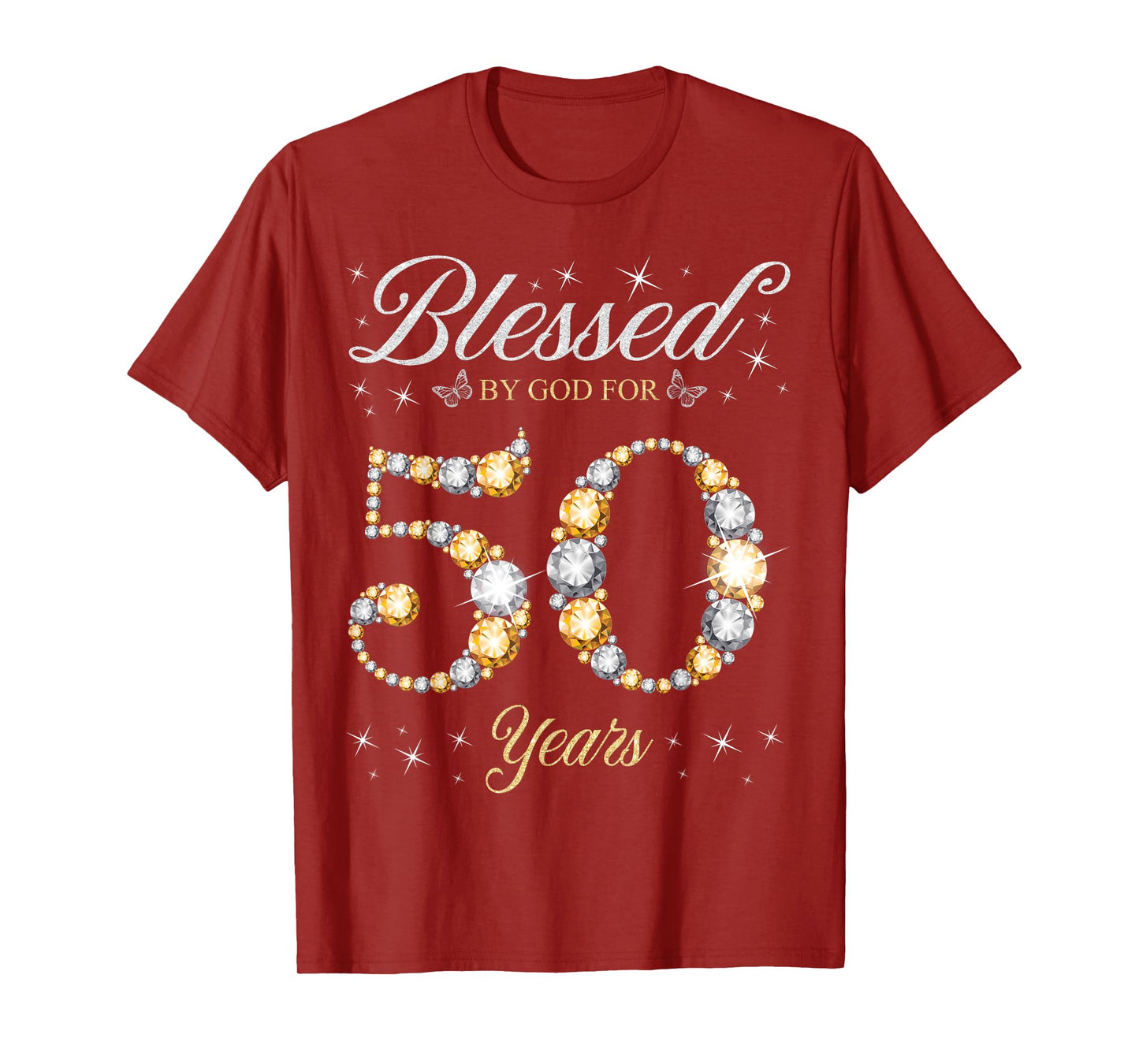 Blessed By God For 50 Years Old 50th Birthday Party T-Shirt