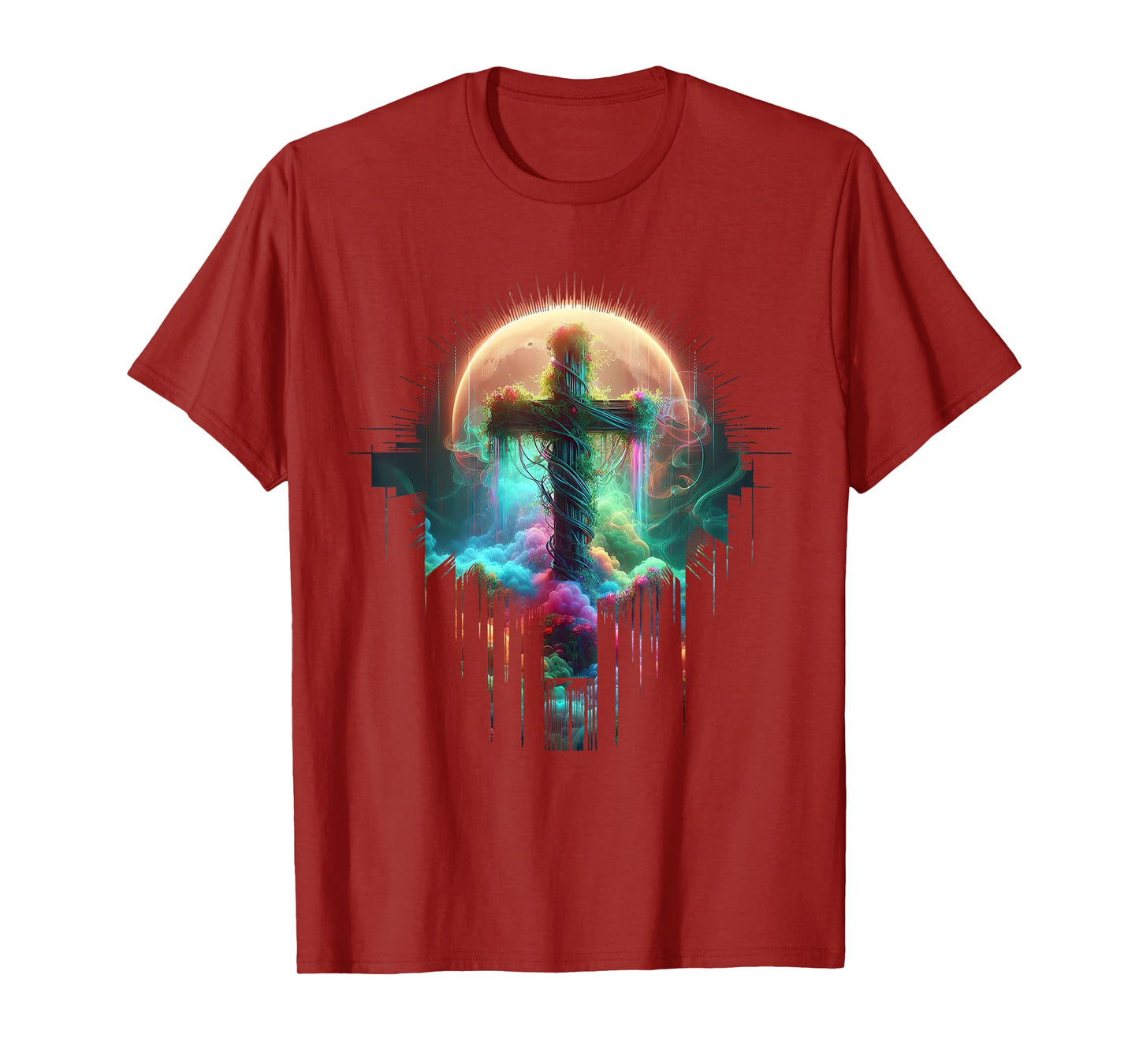 Christian Cross I am the Vine You are the branches Vibrant T-Shirt