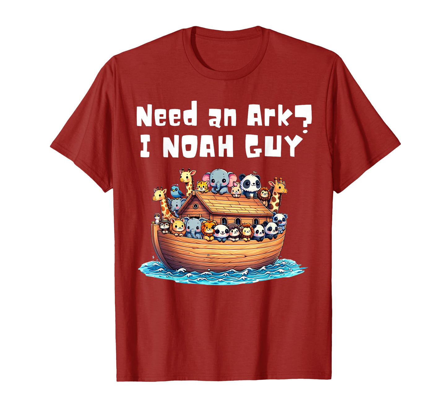 Cartoon Animal Need An Ark? I Noah Guy Christian Funny Gifts T-Shirt