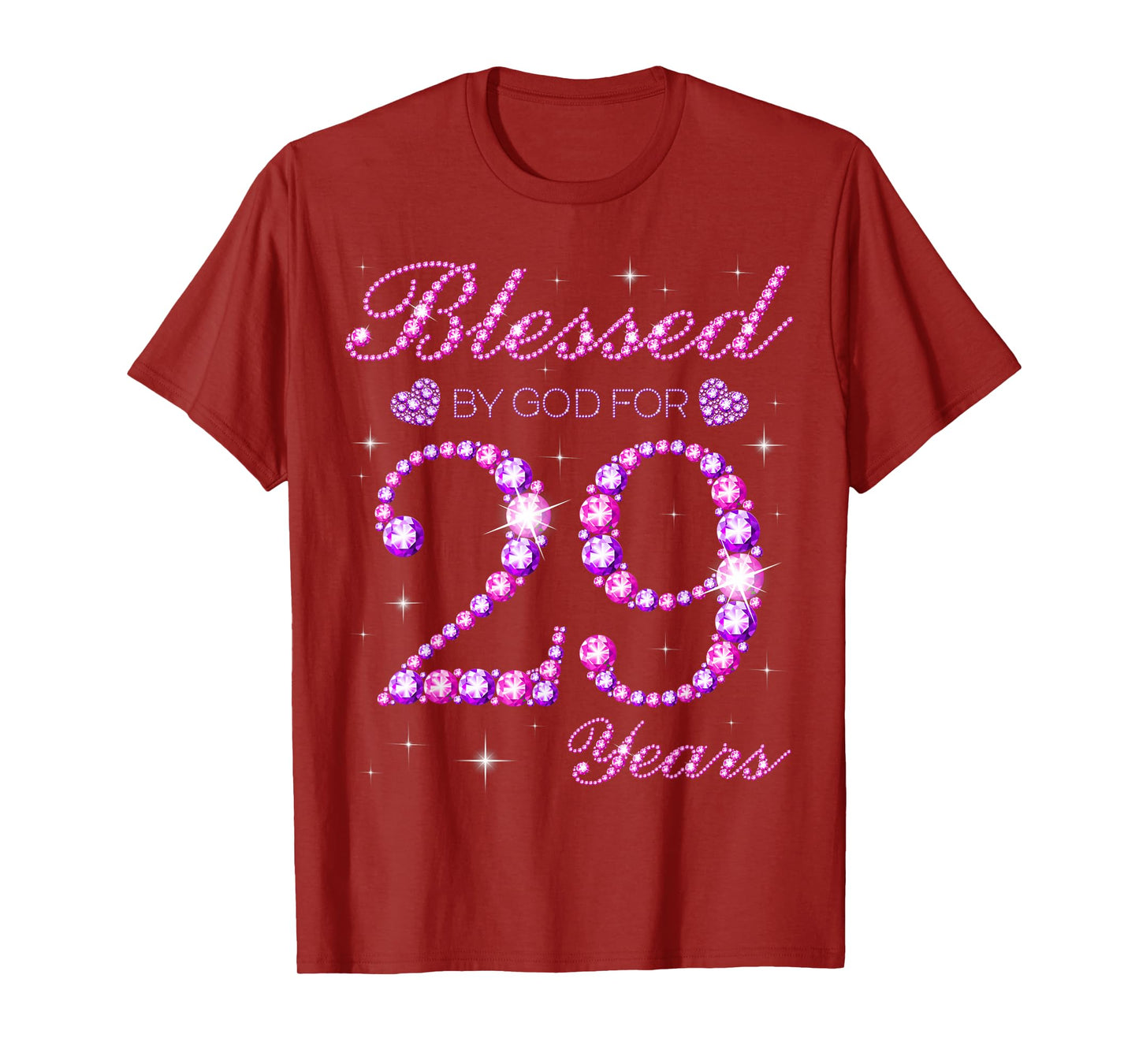 Blessed by God for 29 Years Old 29th Birthday Party T-Shirt
