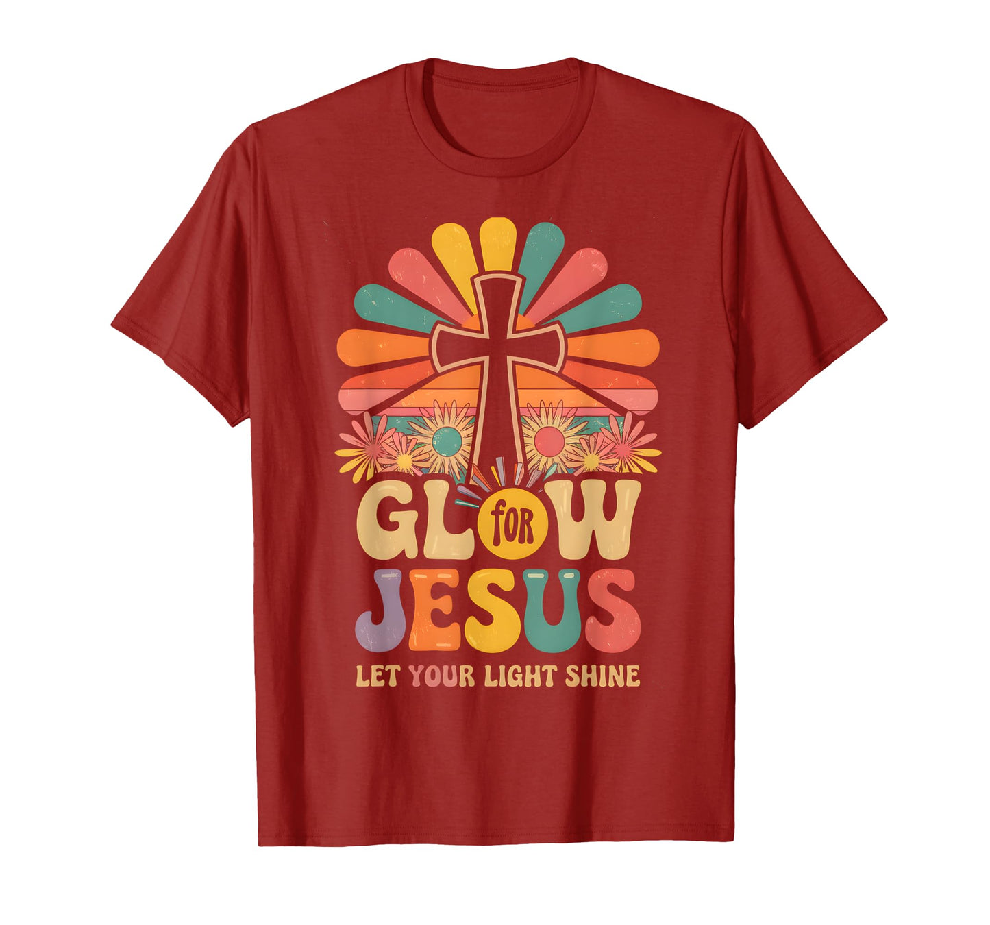 Christian Glow for Jesus Cross Jesus Christ Bible Lover T-Shirt