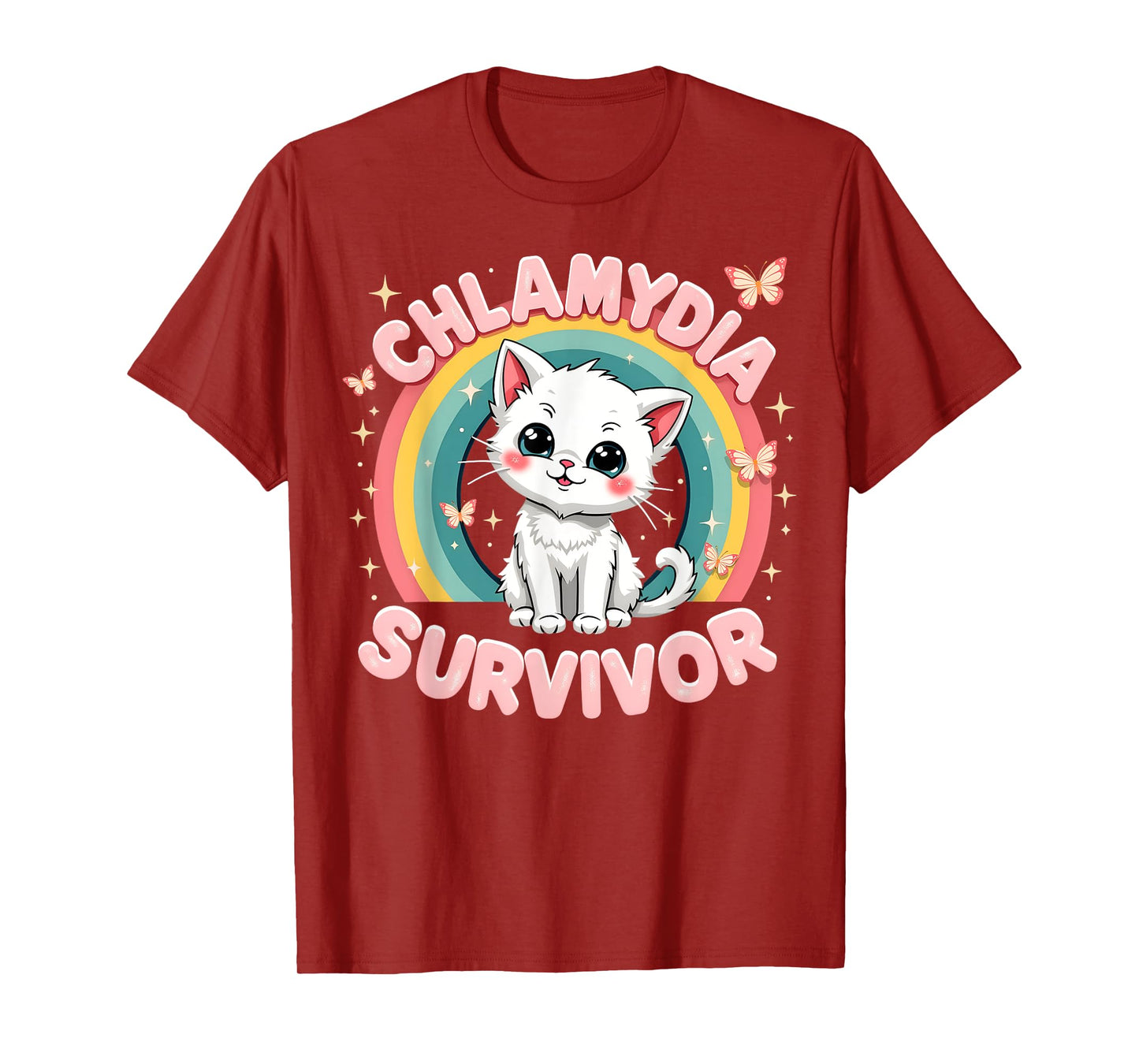 Chlamydia Survivor Cat Funny Adult Humor Inappropriate T-Shirt