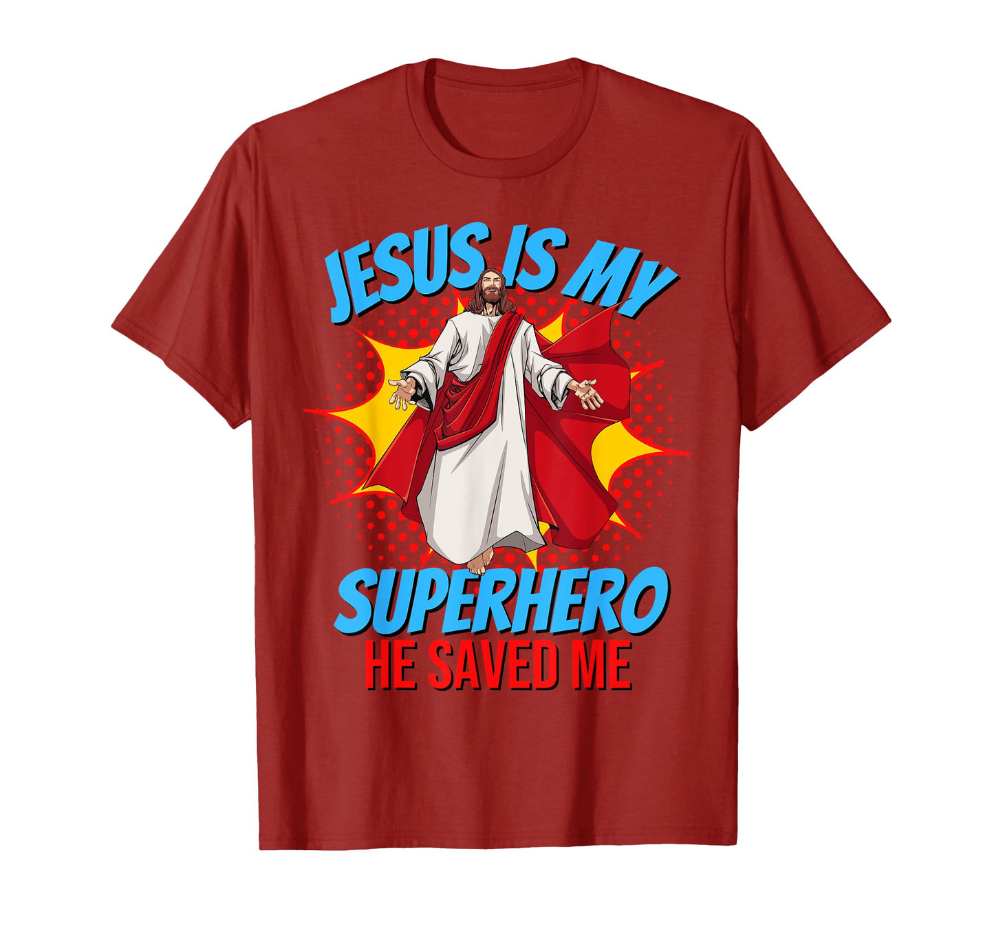 Jesus Is My Superhero Christian Faith God Savior Religious T-Shirt
