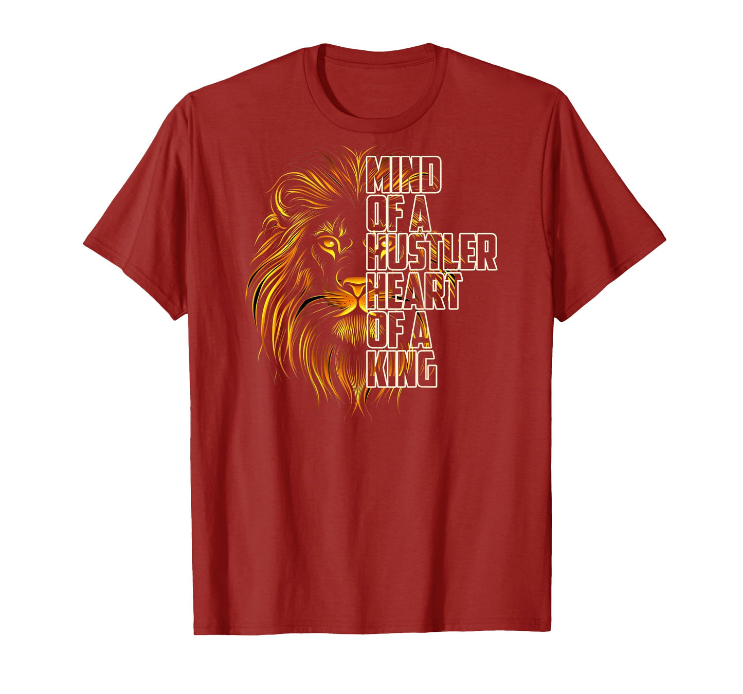 Lion's Mind -Lion's Heart - A King Child of God Art ON Back T-Shirt