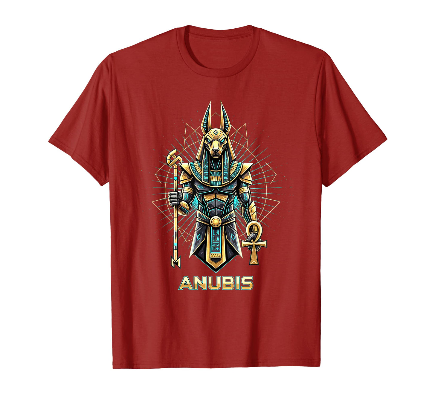 Anubis Pharaoh God King of Egypt Graphic Design T-Shirt