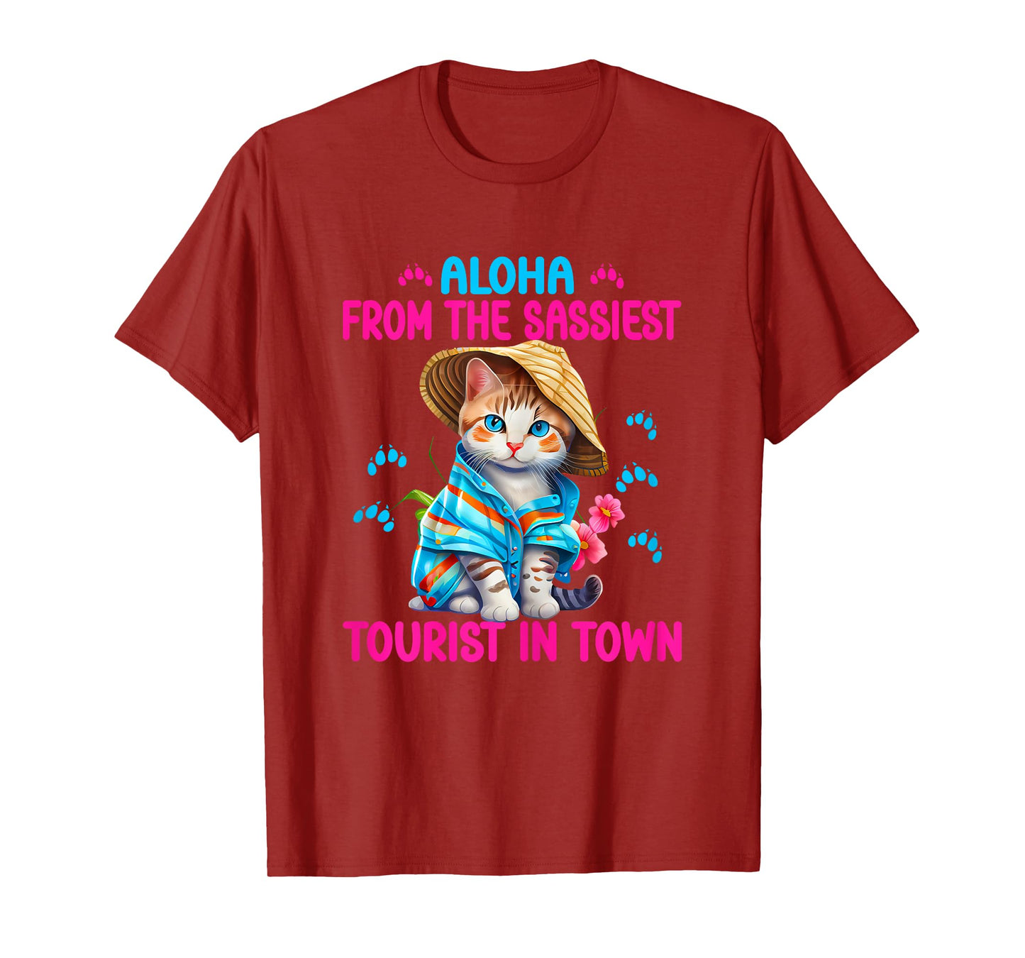 Aloha from the sassiest tourist in town.Funny Summer cats T-Shirt