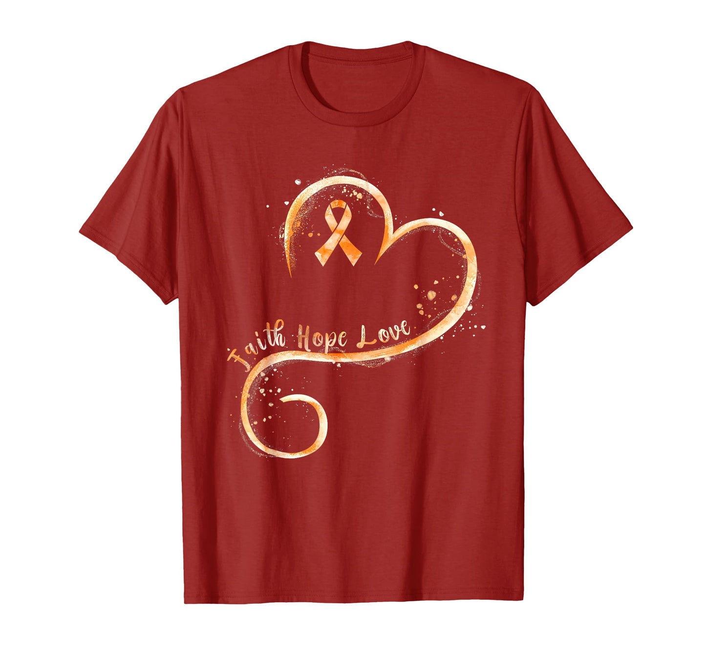 September Faith Hope Love Orange Ribbon Leukemia Awareness T-Shirt