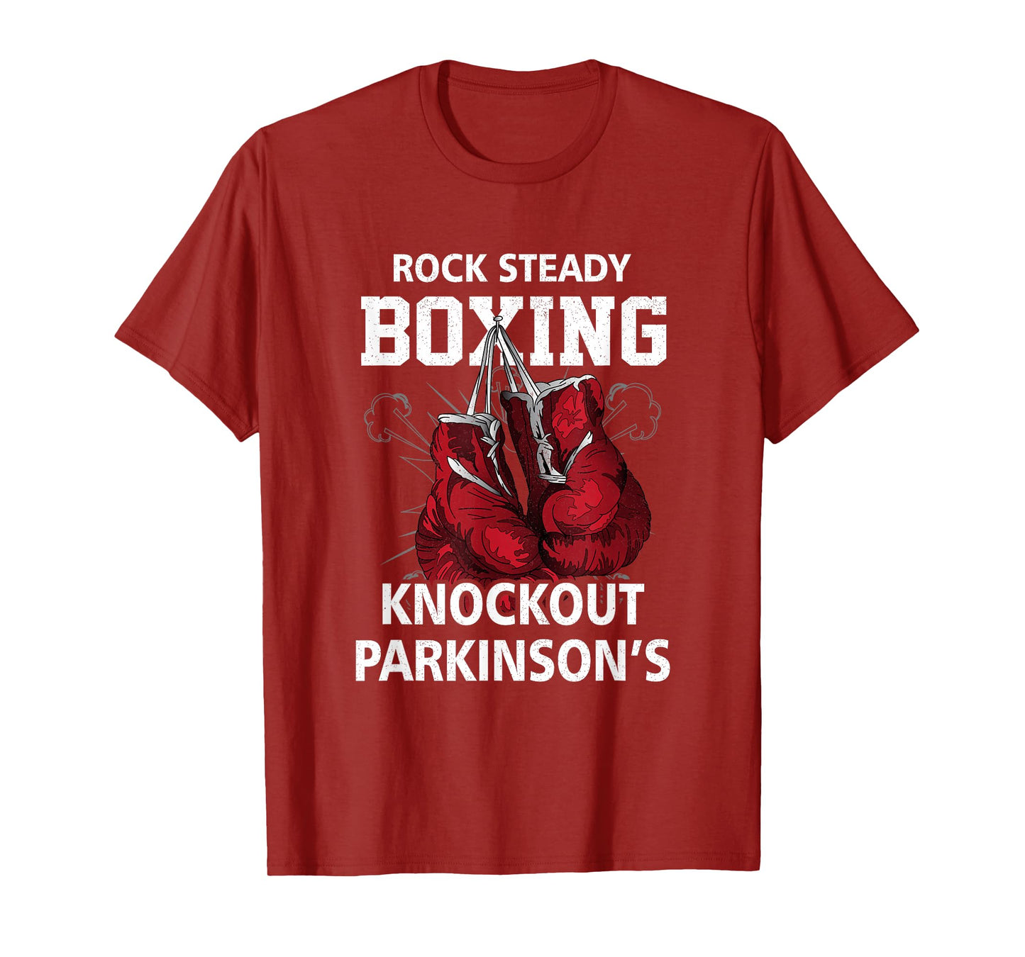 Vintage Boxing Gloves Rock Steadys Boxing Knockout Parkinson T-Shirt