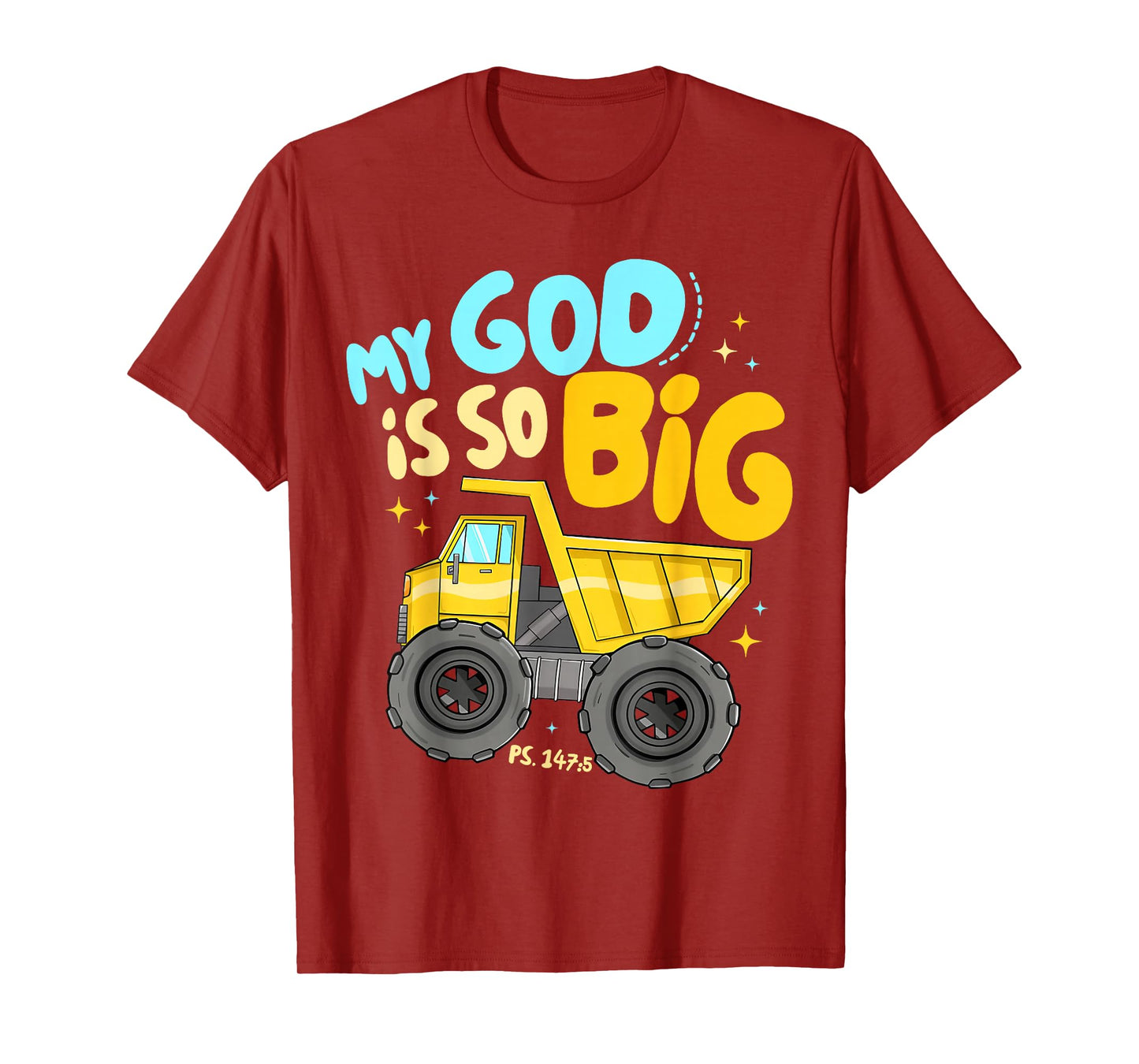Kids My God is So Big Construction Christian Inspirational T-Shirt