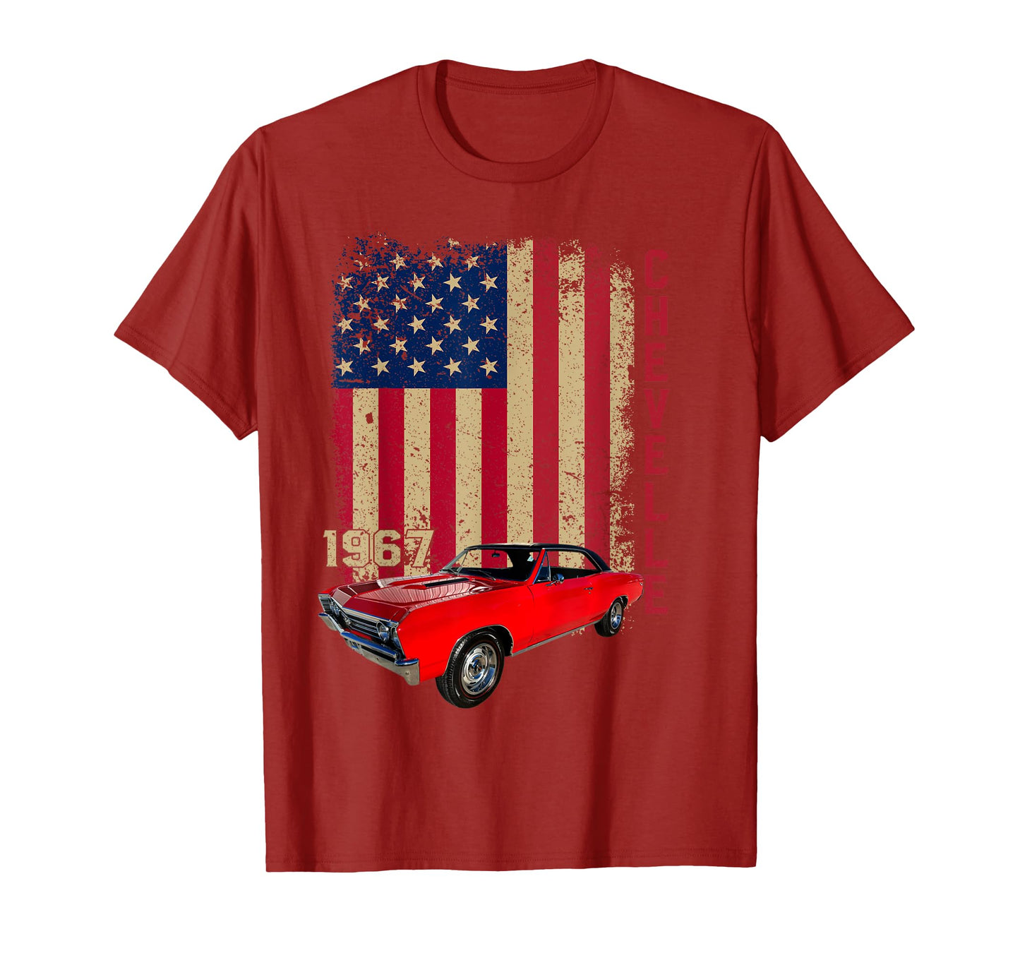 Jersey Style Chevelle 67 1967 Old School Muscle Car T-Shirt