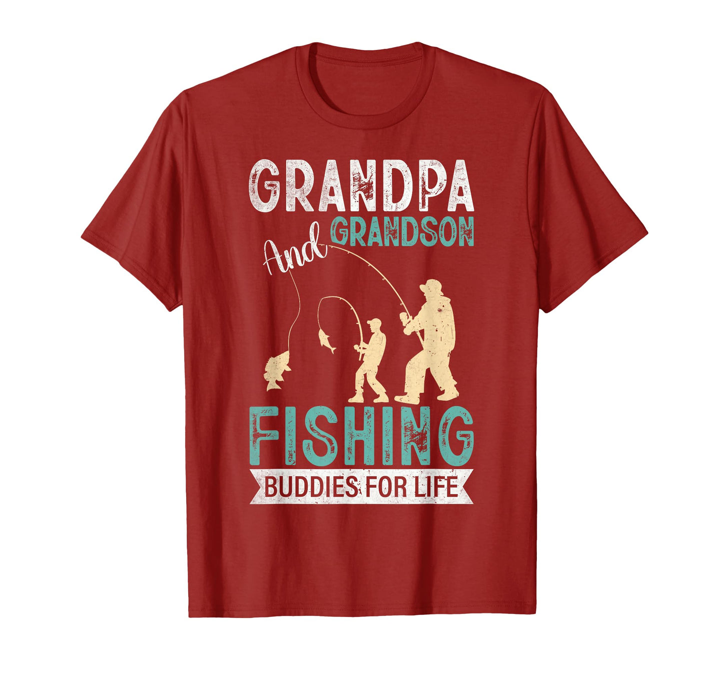 Grandpa and Grandson Fishing Buddies for Life Matching T-Shirt