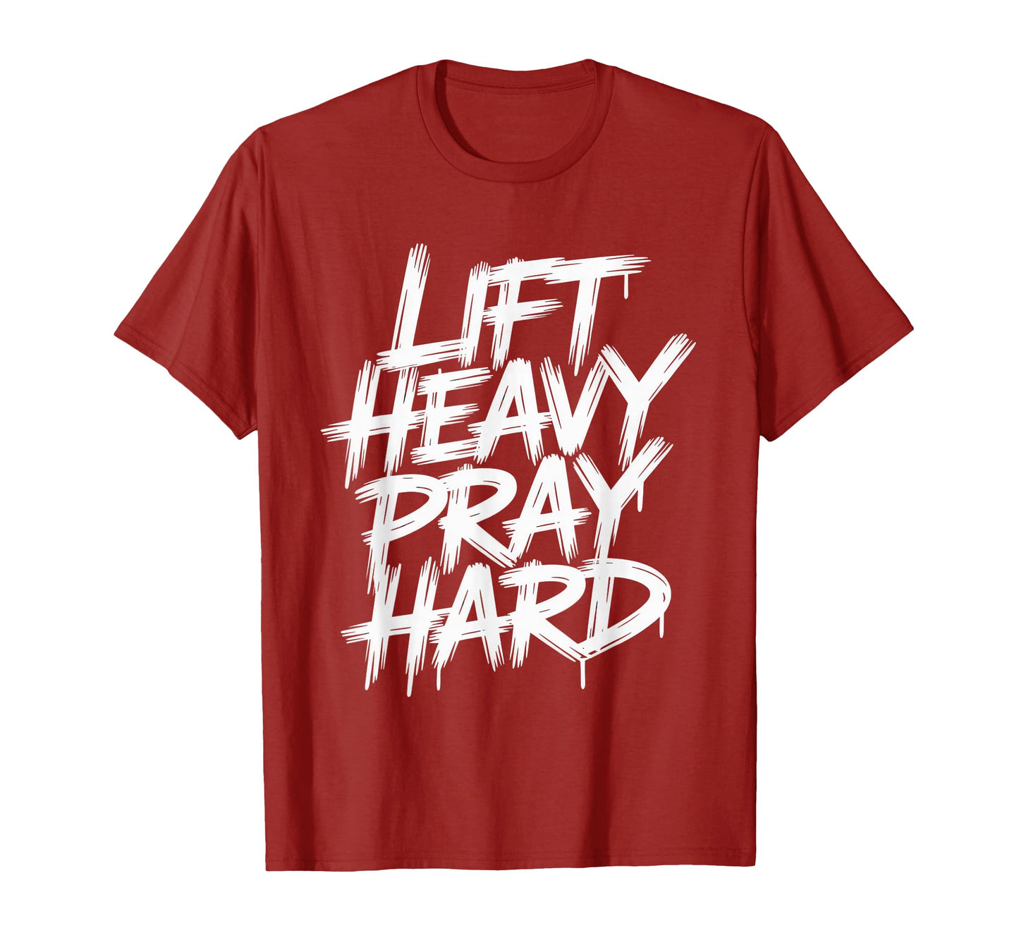 Lift Heavy Pray Hard Tshirt Gym Christian Gift Jesus Faith T-Shirt