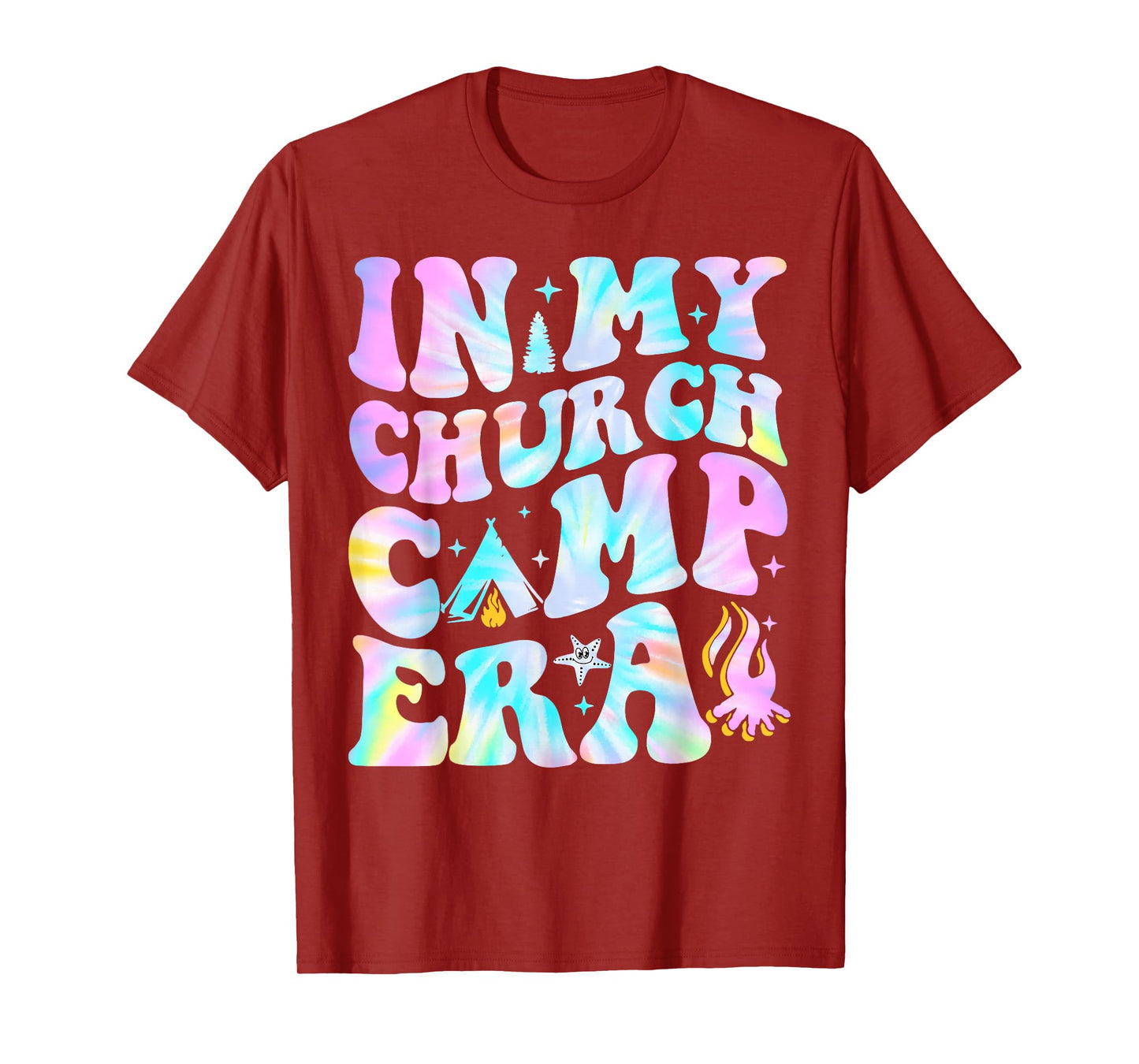 In My Church Camp Era Summer Camping Christian VBS Tie Dye T-Shirt