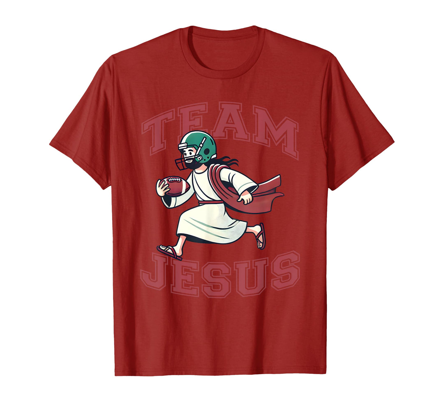 Team Jesus Football Lover Tee Christian Faith Bible Merch T-Shirt
