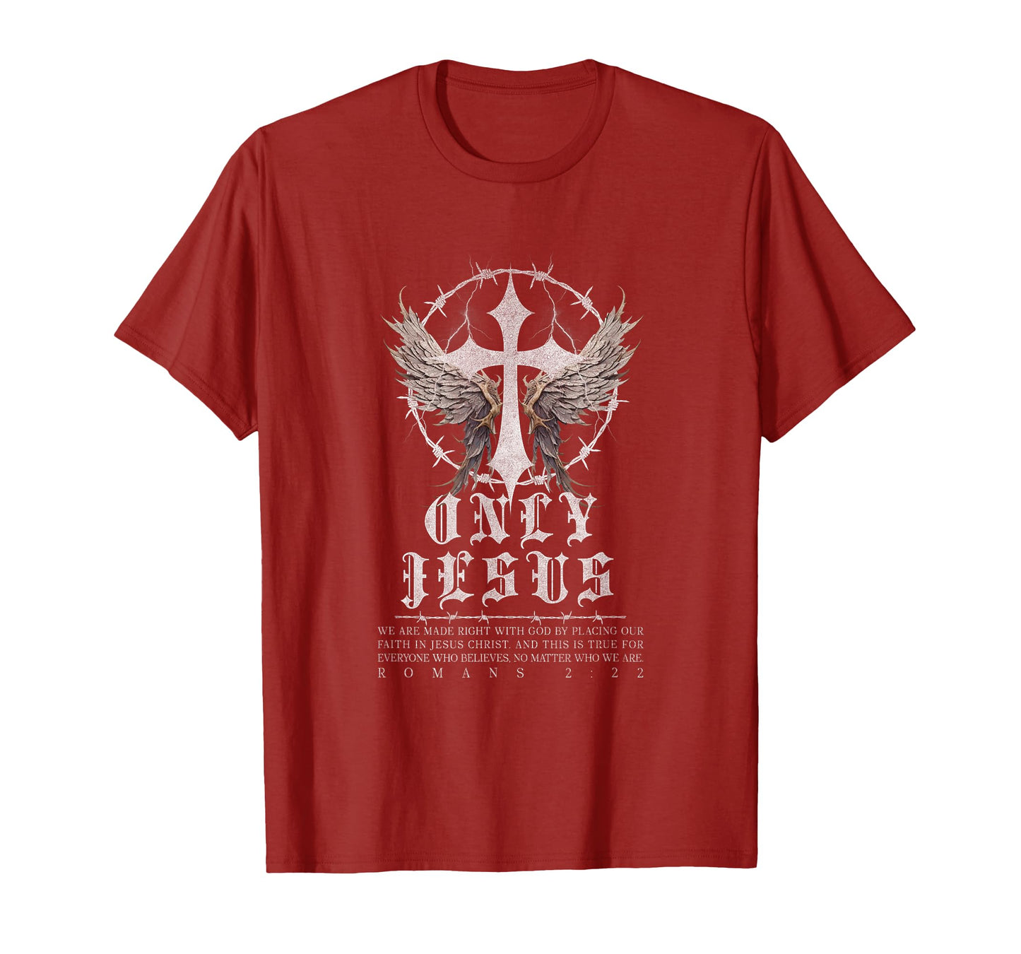 Jesus Cross Punk Gothic Y2K Nu Goth Faith Bible Verse T-Shirt